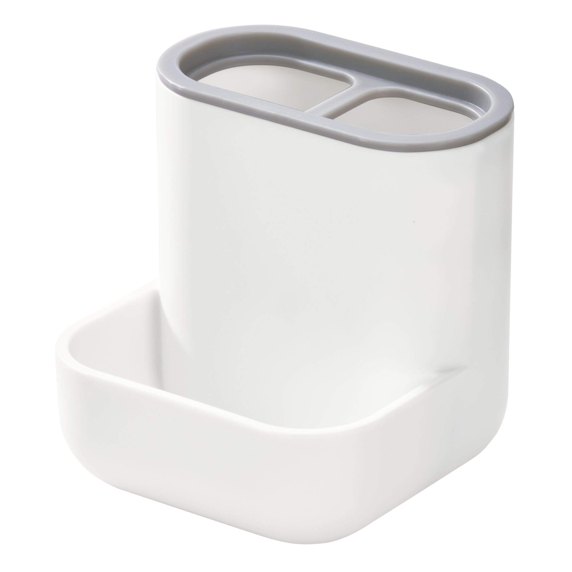 iDesign Cade Bathroom Countertop - White & Gray for Vanities & Desks