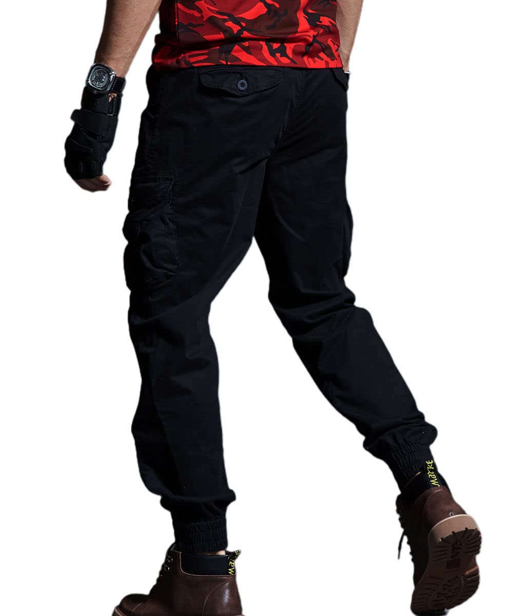 Men's Camo Cargo Jogger Pants - Tactical Work Utility Combat Trousers with Multiple Pockets for Fall & Winter | Outdoor Hiking, Workwear & Casual Streetwear
