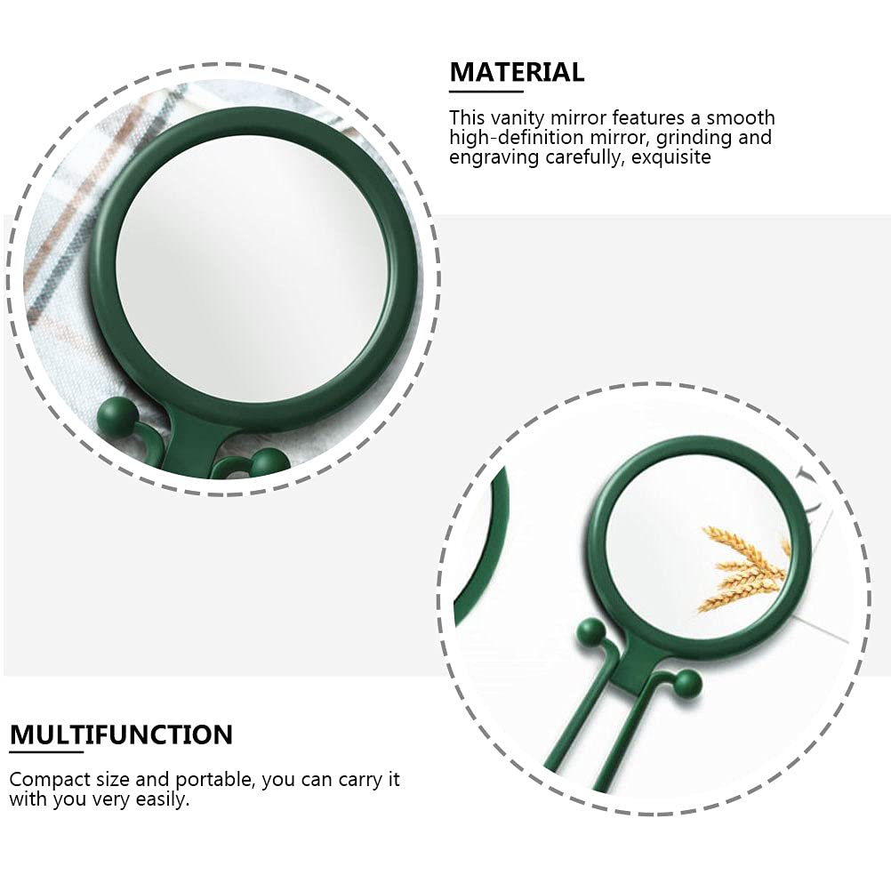 2PCS Folding Desktop Makeup Mirror - Small Double-Sided Portable Cosmetic Mirror with LED Lights for Home & Travel | Perfect for Vanity, Dressing Table, and On-the-Go Touch Ups