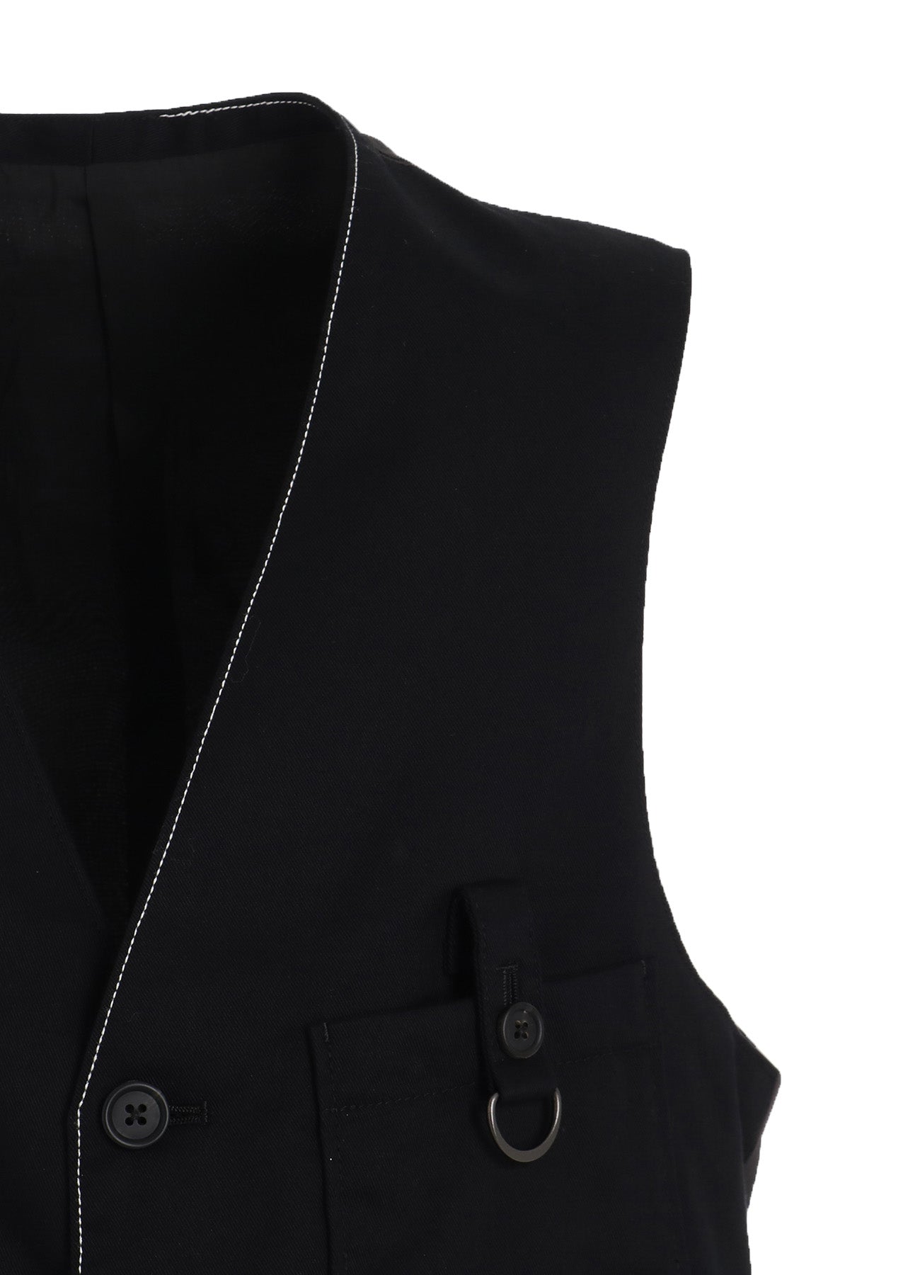 Men's Cotton Twill Work Vest with Color Stitching - Durable & Stylish for Construction, Outdoor Jobs & Casual Wear
