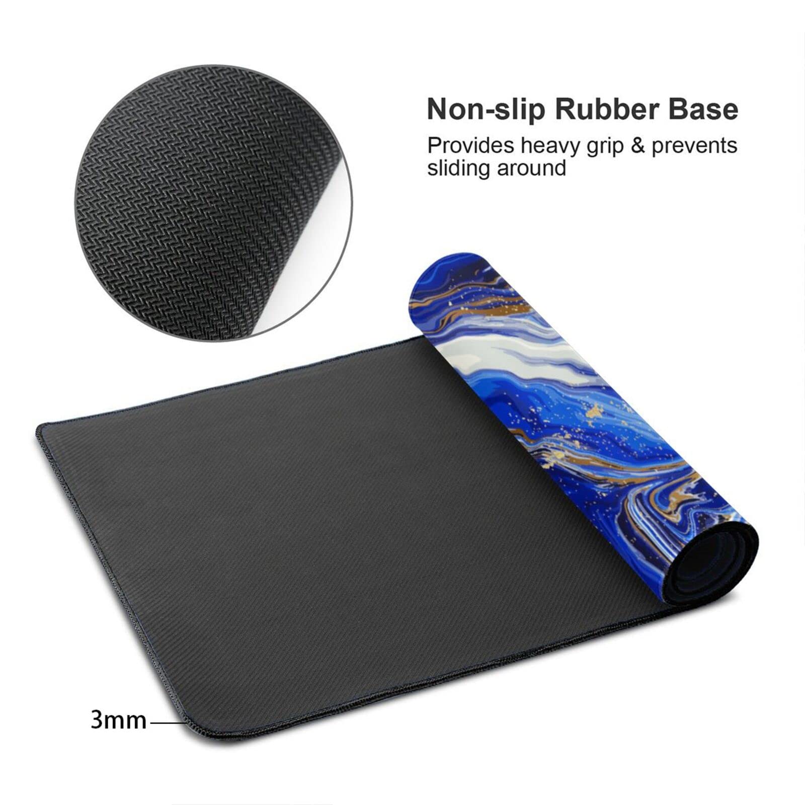 Premium Blue Marble Gaming Mouse Pad XL - 31.5