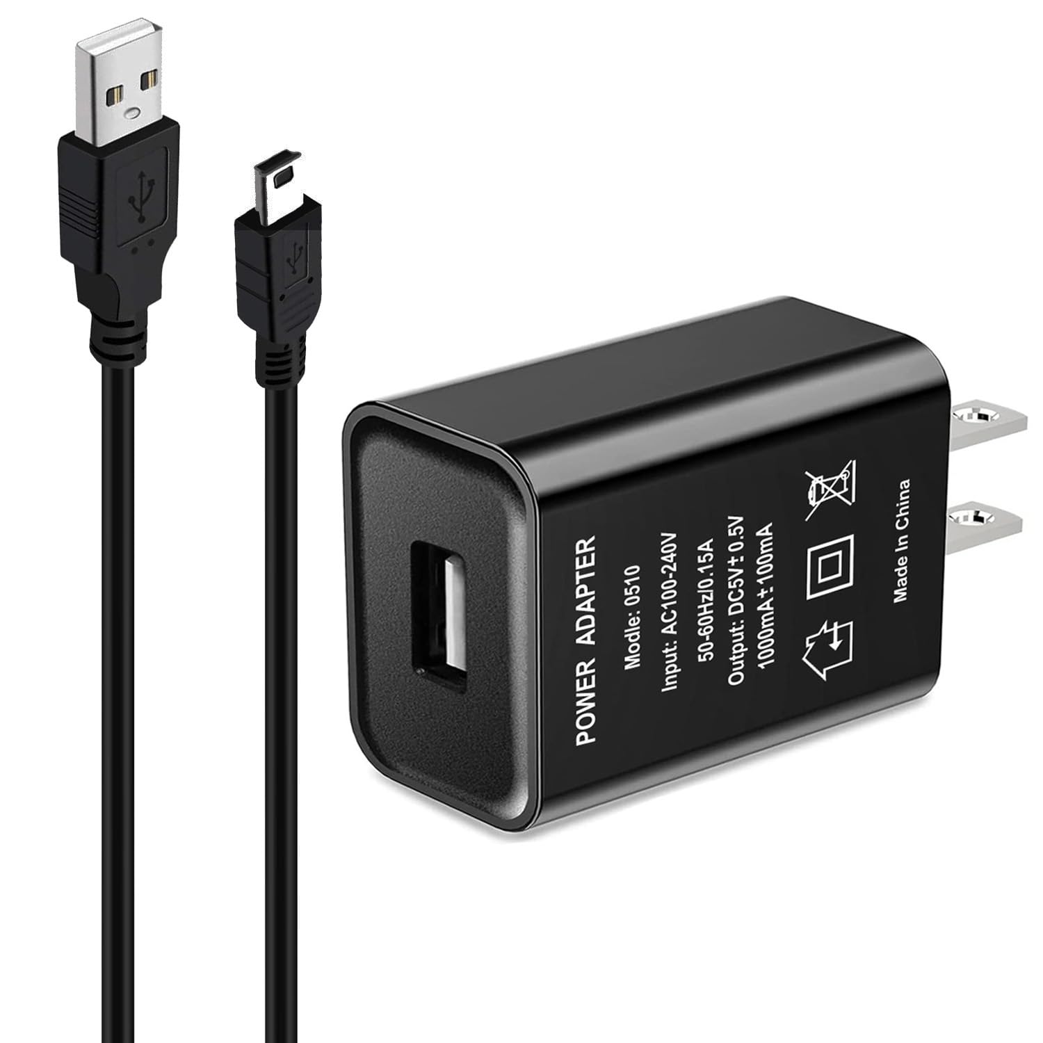Replacement AC Adapter Charger for TI-84 Plus CE/C Silver Edition & TI-Nspire CX CAS Graphing Calculators - Power Cord for School, Office & STEM Learning