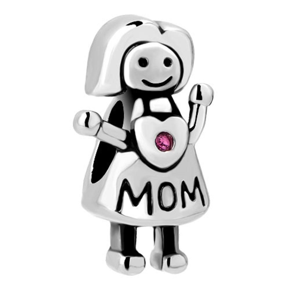 Family Member Charm for Bracelets - Personalized Engraved Jewelry Gift for Mom, Dad, Sister, Brother | Perfect for Birthdays, Anniversaries & Family Reunions