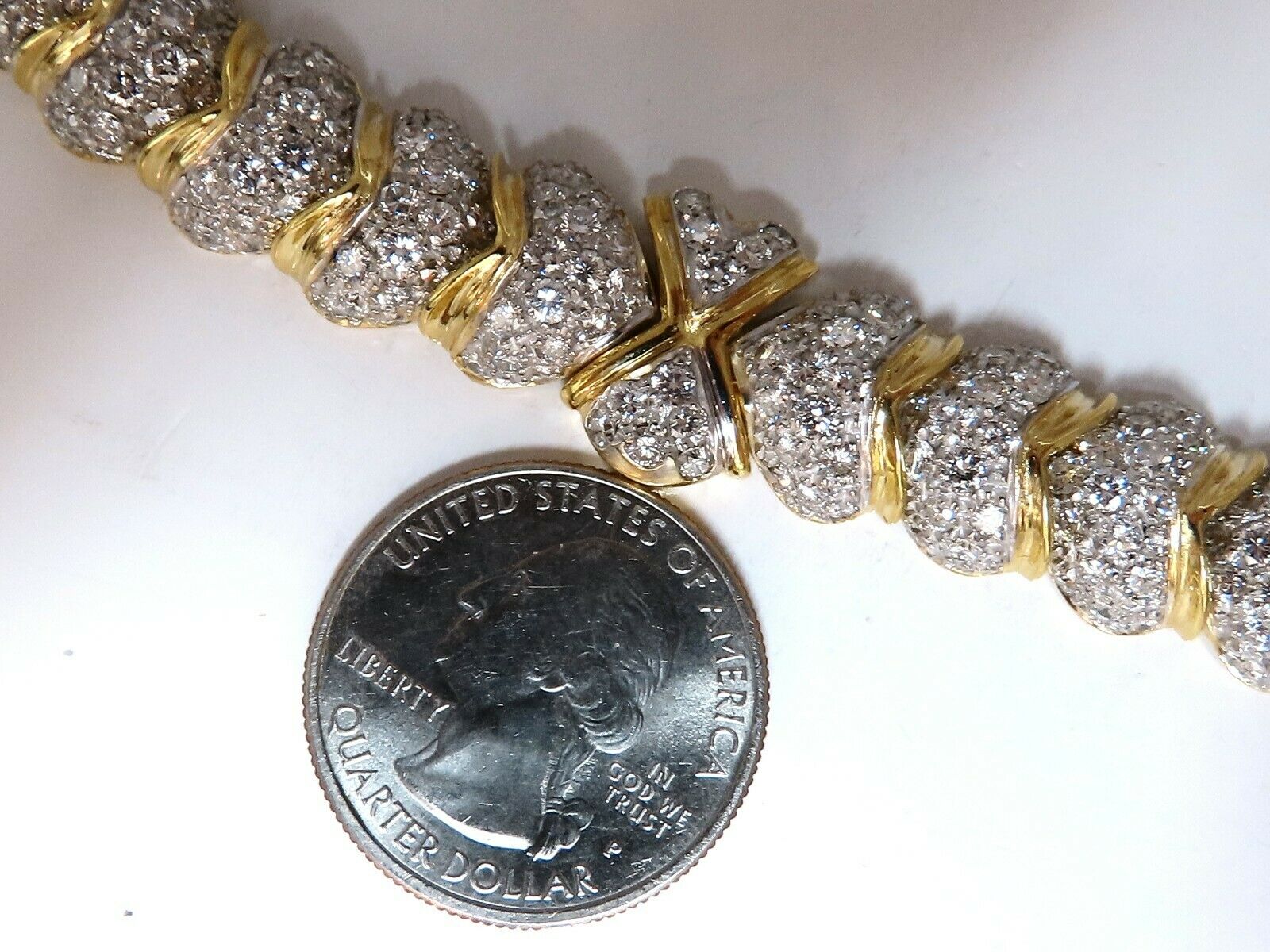 7.00ct Natural Round Diamond Hinged Statement Necklace in 18K Gold - Elegant Jewelry for Weddings, Anniversaries & Special Occasions