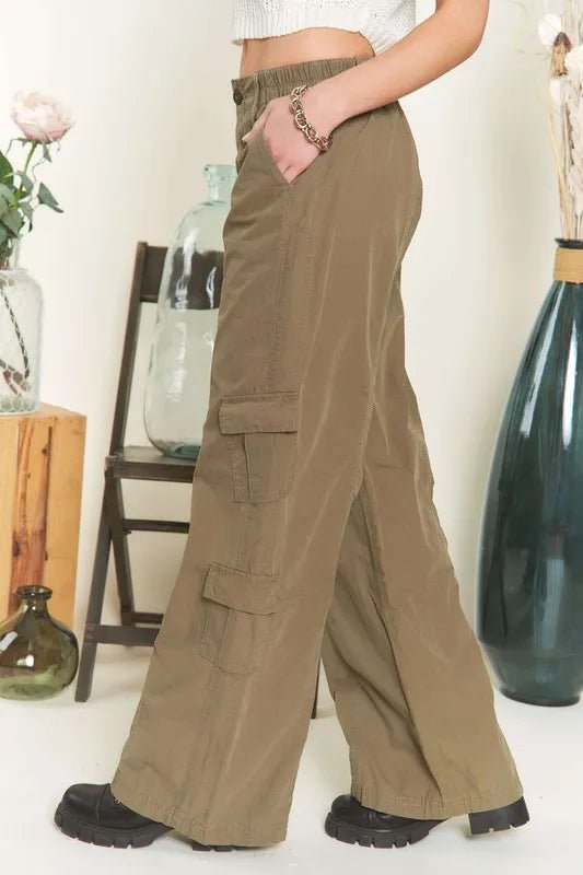 ADORA Women's Low Rise Casual Cargo Pants - Comfortable Everyday Streetwear for Hiking, Travel & Outdoor Activities