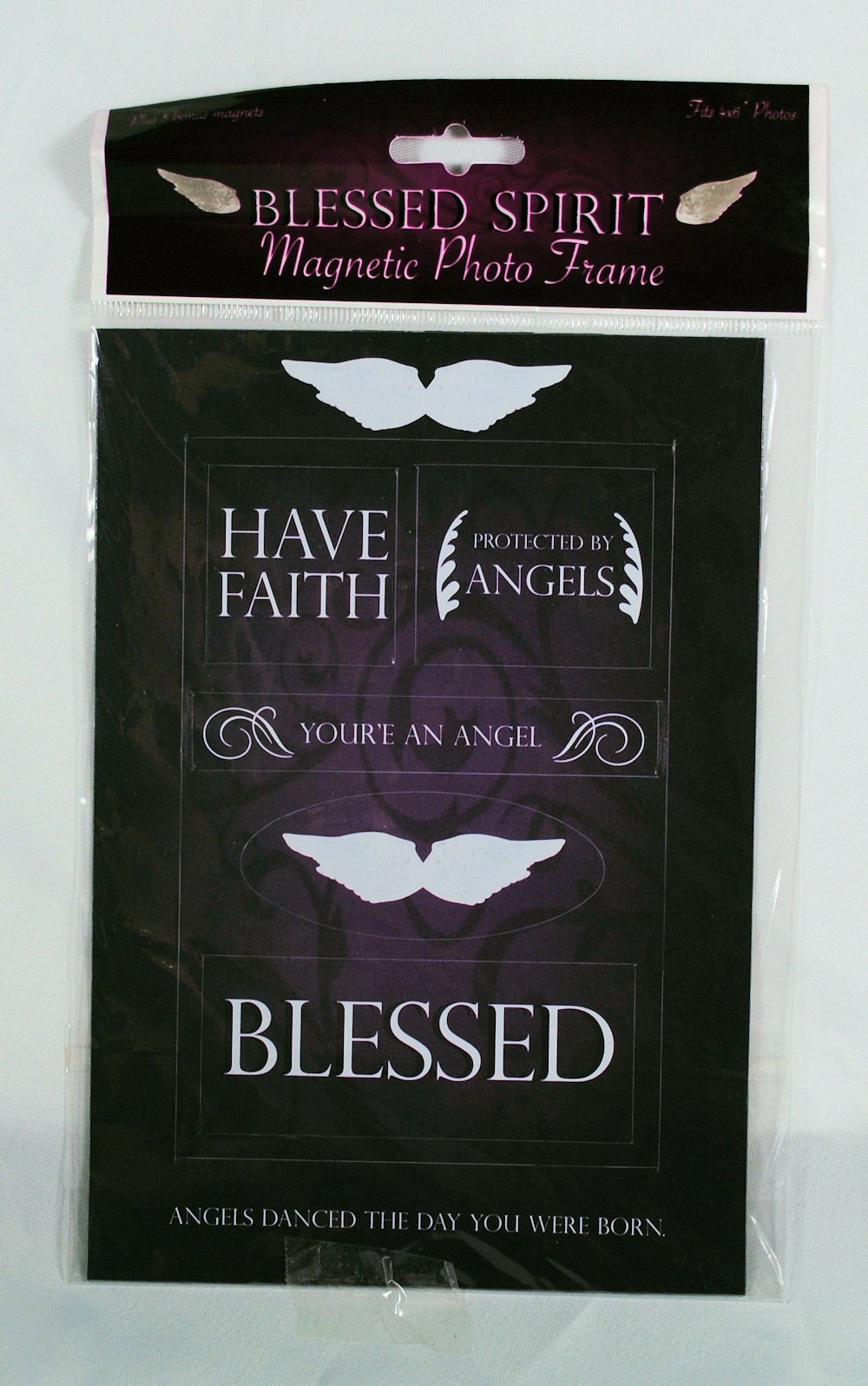 3 Pack Blessed Spirit Magnetic Photo Frames 4x6 Inches - Refrigerator Magnets for Family Photos, Inspirational Quotes & Kids Art - Perfect for Kitchen, Office & Dorm Room Decor