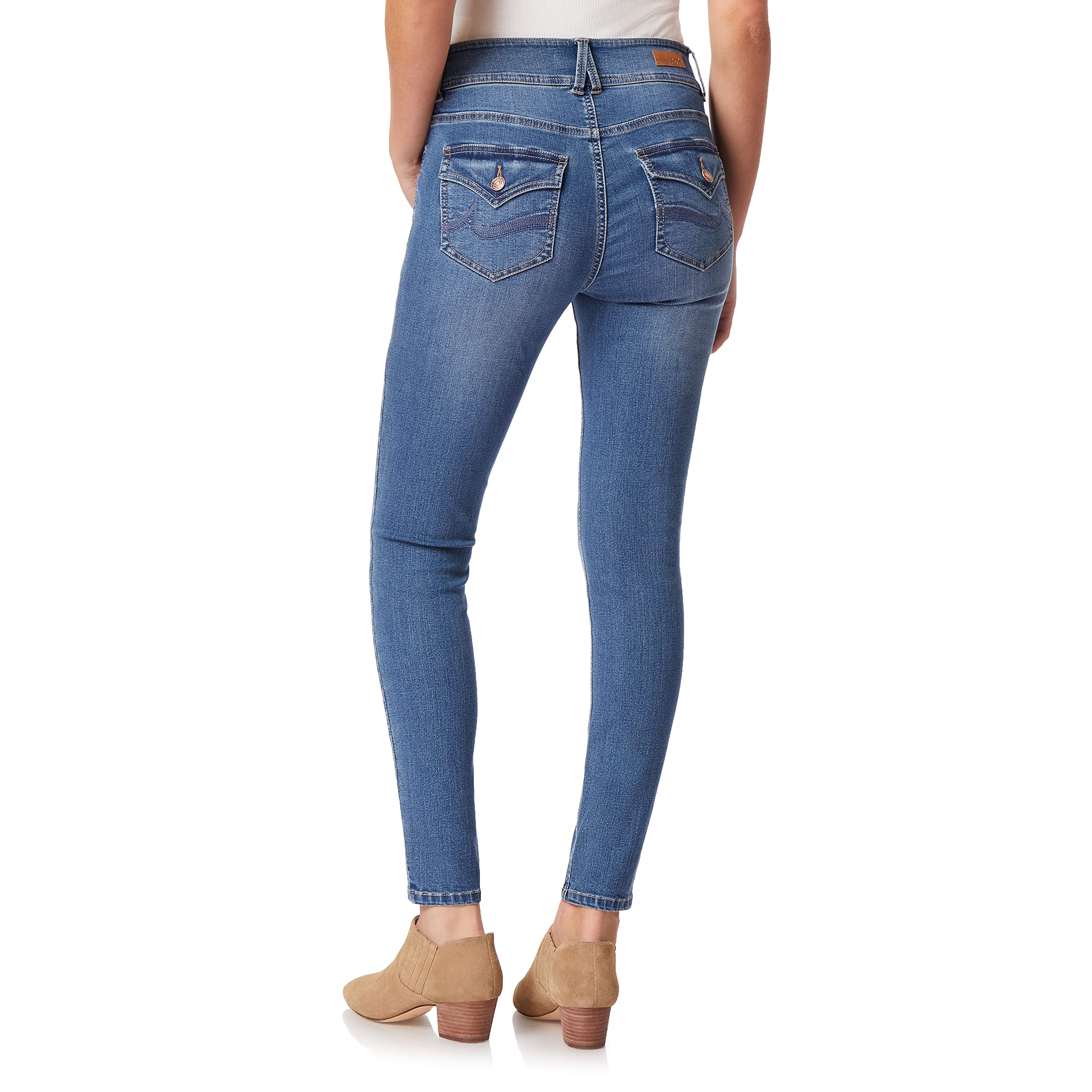 Angels Forever Young Women's High Waist Curvy Skinny Jeans - Stretch Denim Pants for Casual Wear & Night Out