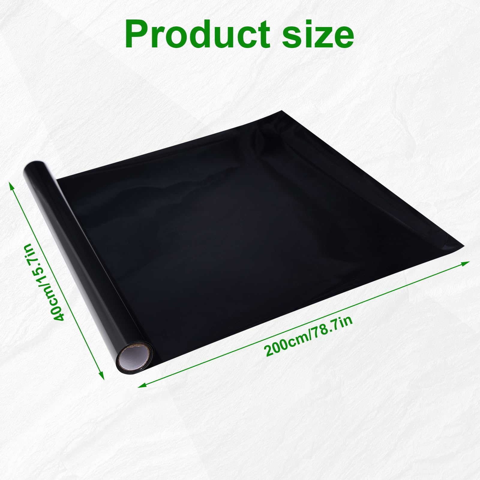 Black Aquarium Background Static Cling - 78.7
