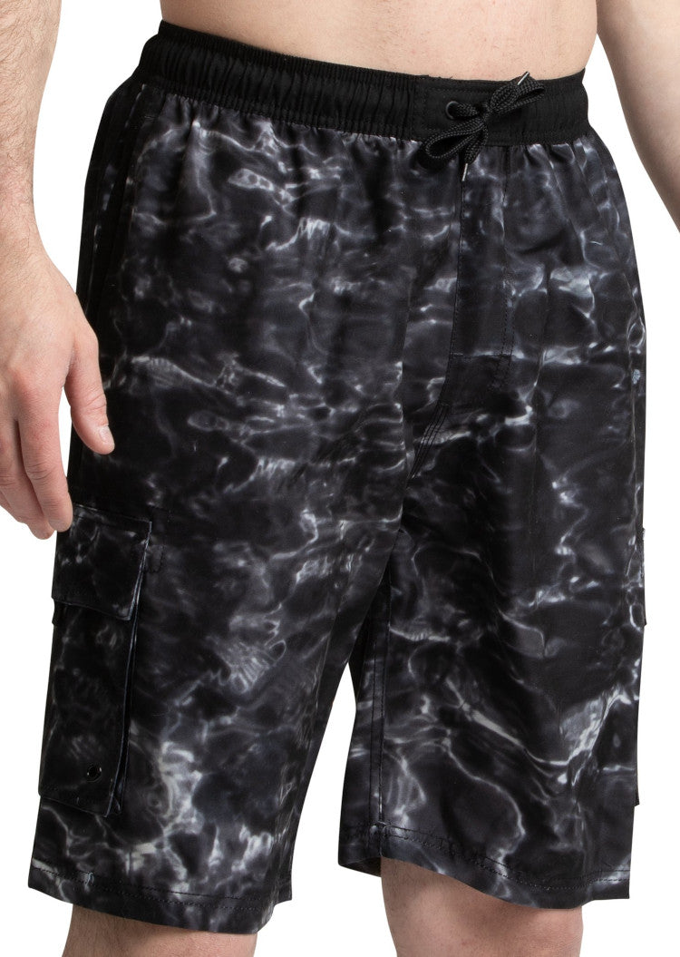 Men's Quick-Dry Swim Trunks Board Shorts - Aqua Design for Beach, Pool & Surfing | Comfortable & Stylish Swimwear for Summer Activities