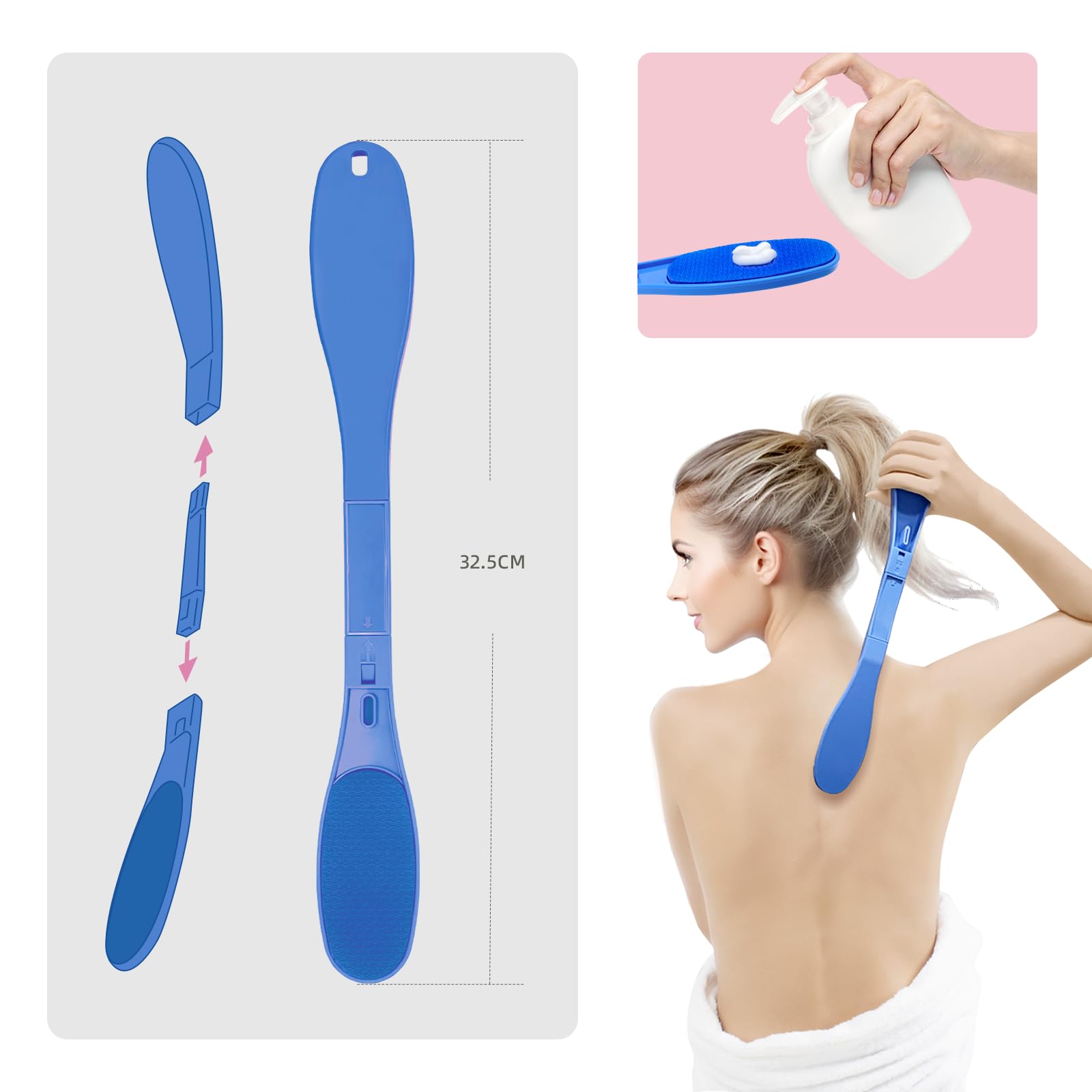 Self-Application Back Lotion Applicator - Sunscreen & Body Cream Applicator for Women & Elderly - Easy Reach Lotion Applicator Tool for Back Care & Skin Protection