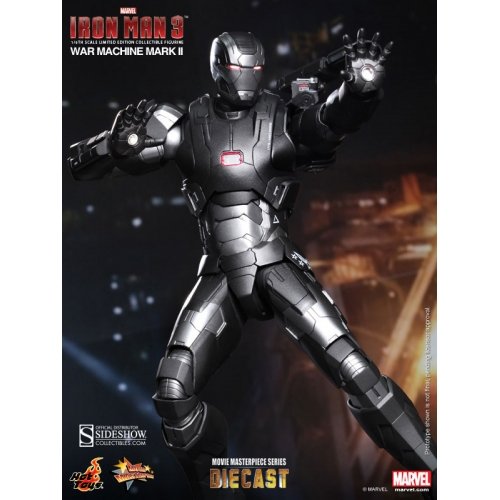 Hot Toys War Machine Mark II Iron Man 3 Movie Masterpiece Series Diecast 1/6 Scale Collectible Figure - Perfect for Marvel Fans & Action Figure Collectors Display