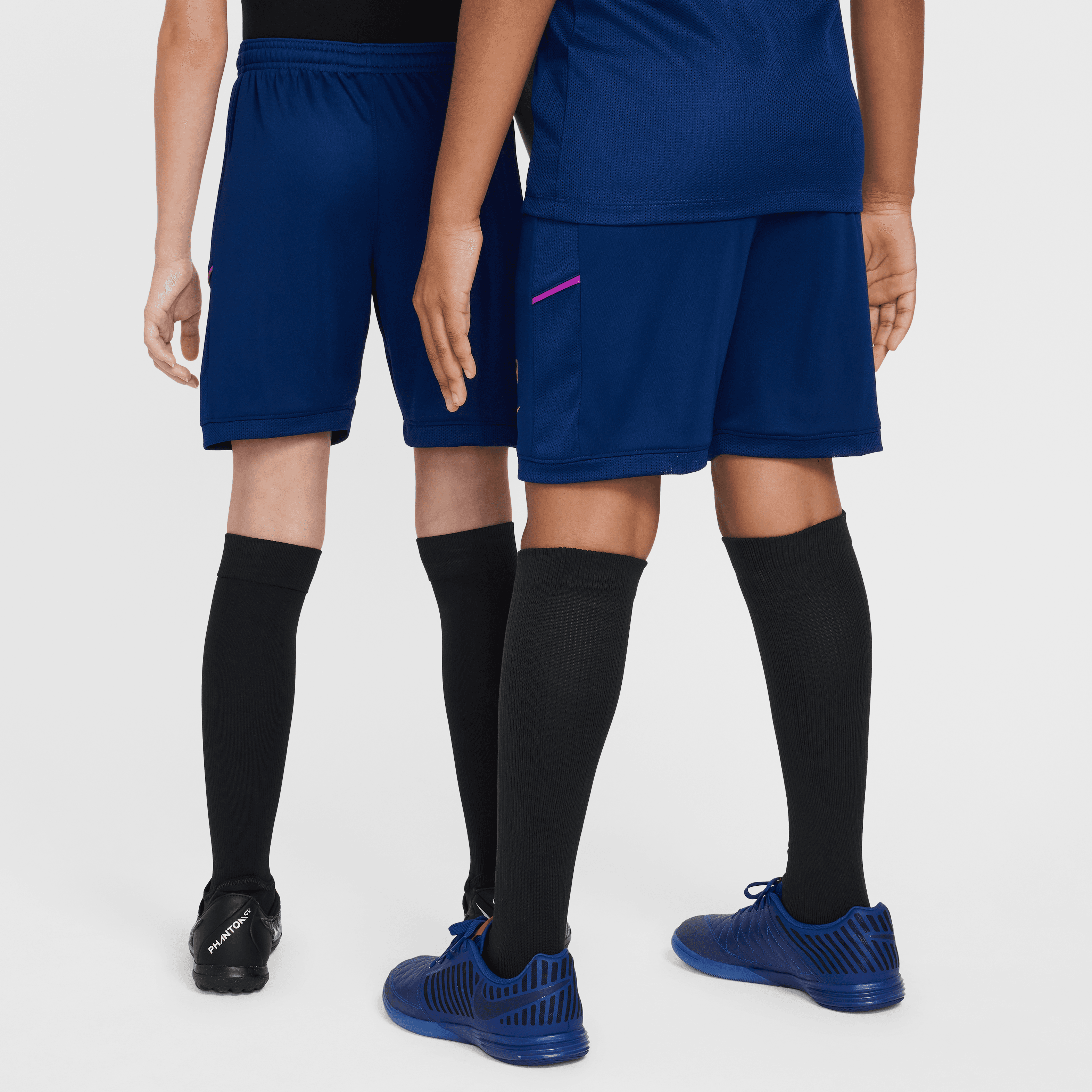 Nike Kylian Mbappé Youth Dri-FIT Academy25 Football Shorts - Blue Void/Metallic Gold - Moisture-Wicking Soccer Shorts for Kids - Perfect for Training, Matches & Outdoor Sports