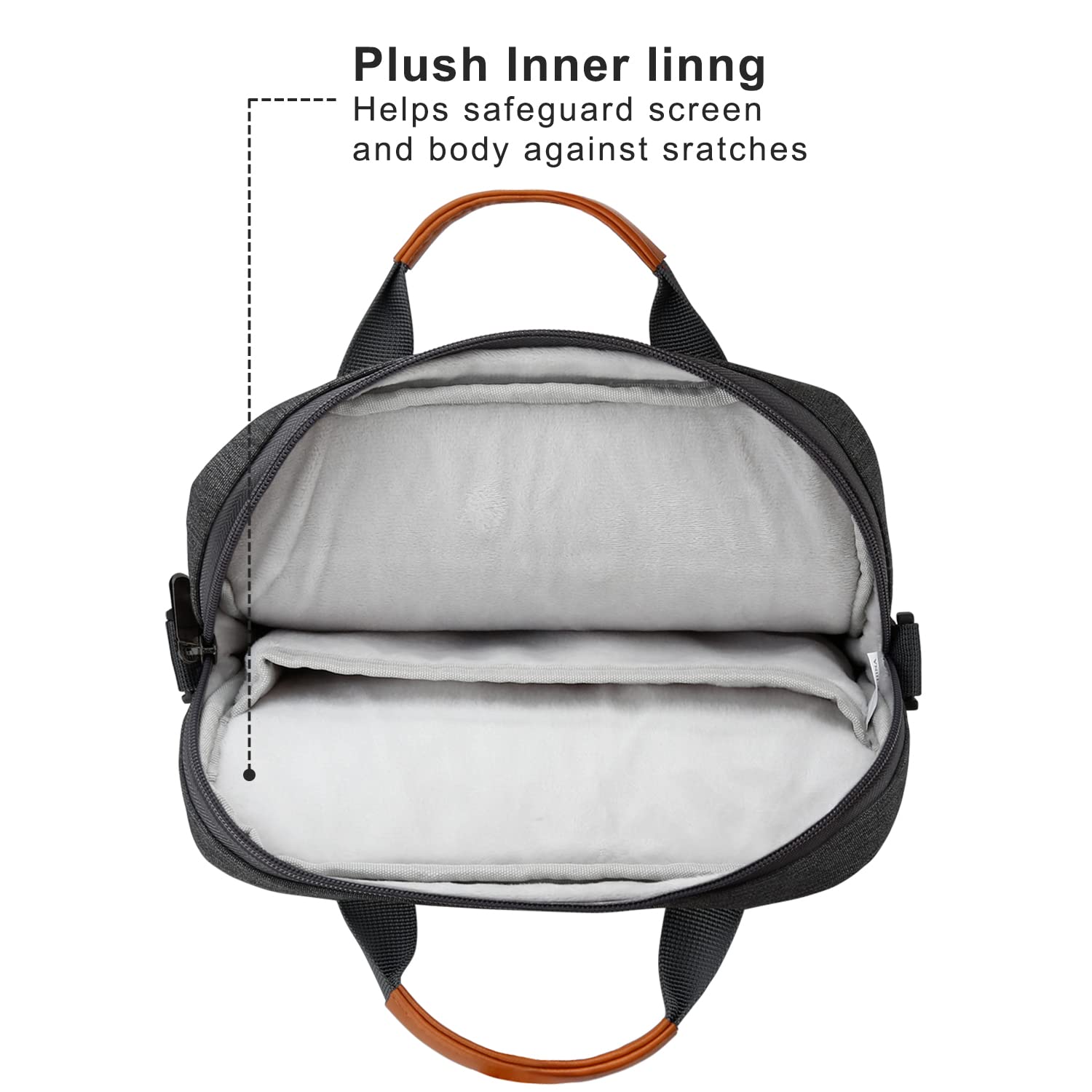 13 Inch Laptop Sleeve with Shoulder Strap & Handle - Protective Case for 13.3