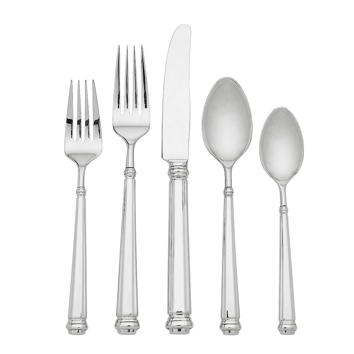 Abington Square 5-Piece Dinnerware Set - Elegant Porcelain Plates, Bowls & Cups for Formal Dining, Wedding Registry & Holiday Entertaining