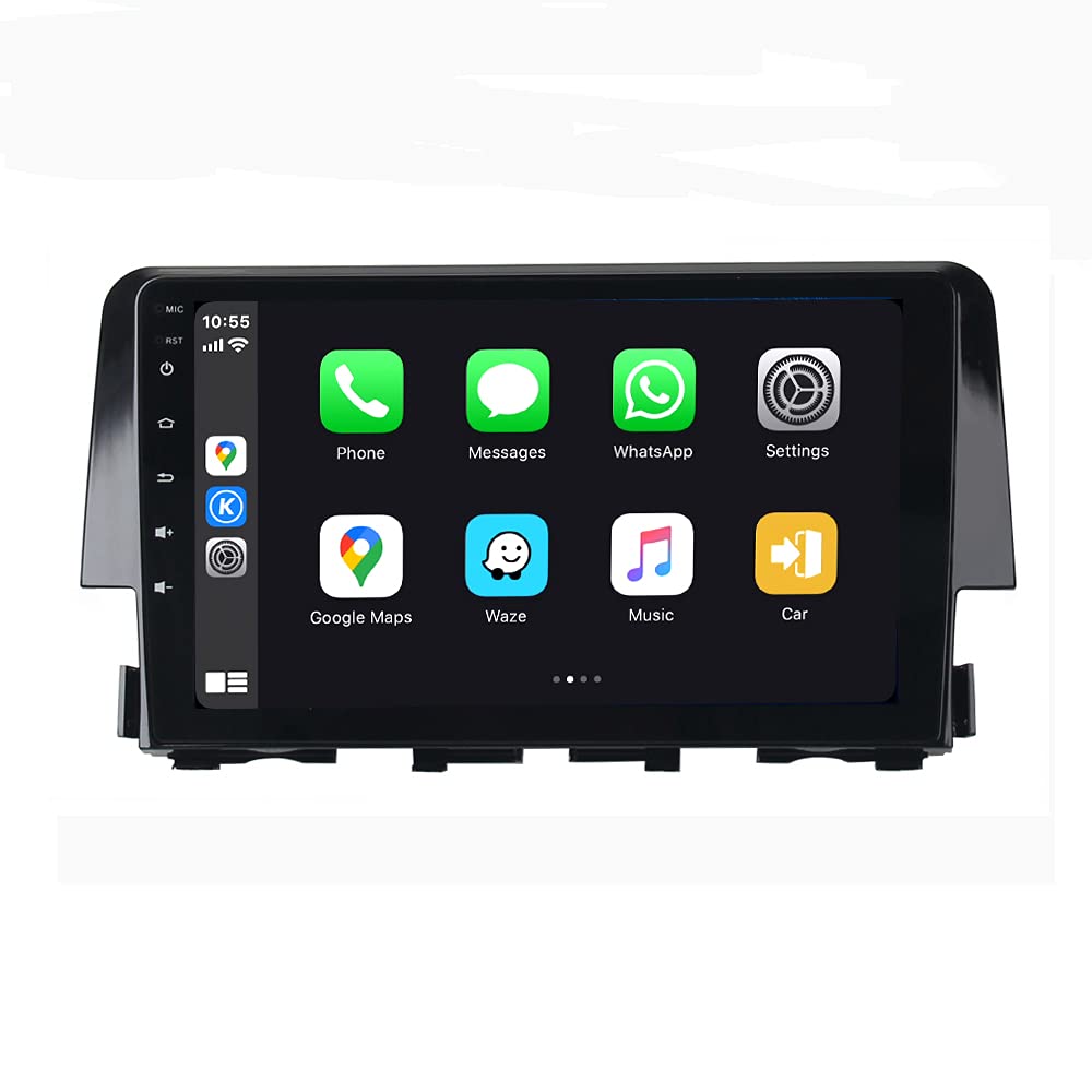 SYGAV Android 11 Car Stereo for 2016-2021 Honda Civic 10th Gen - Wireless CarPlay & Android Auto, GPS Navigation, Touch Screen Head Unit - Perfect for Commuting & Road Trips