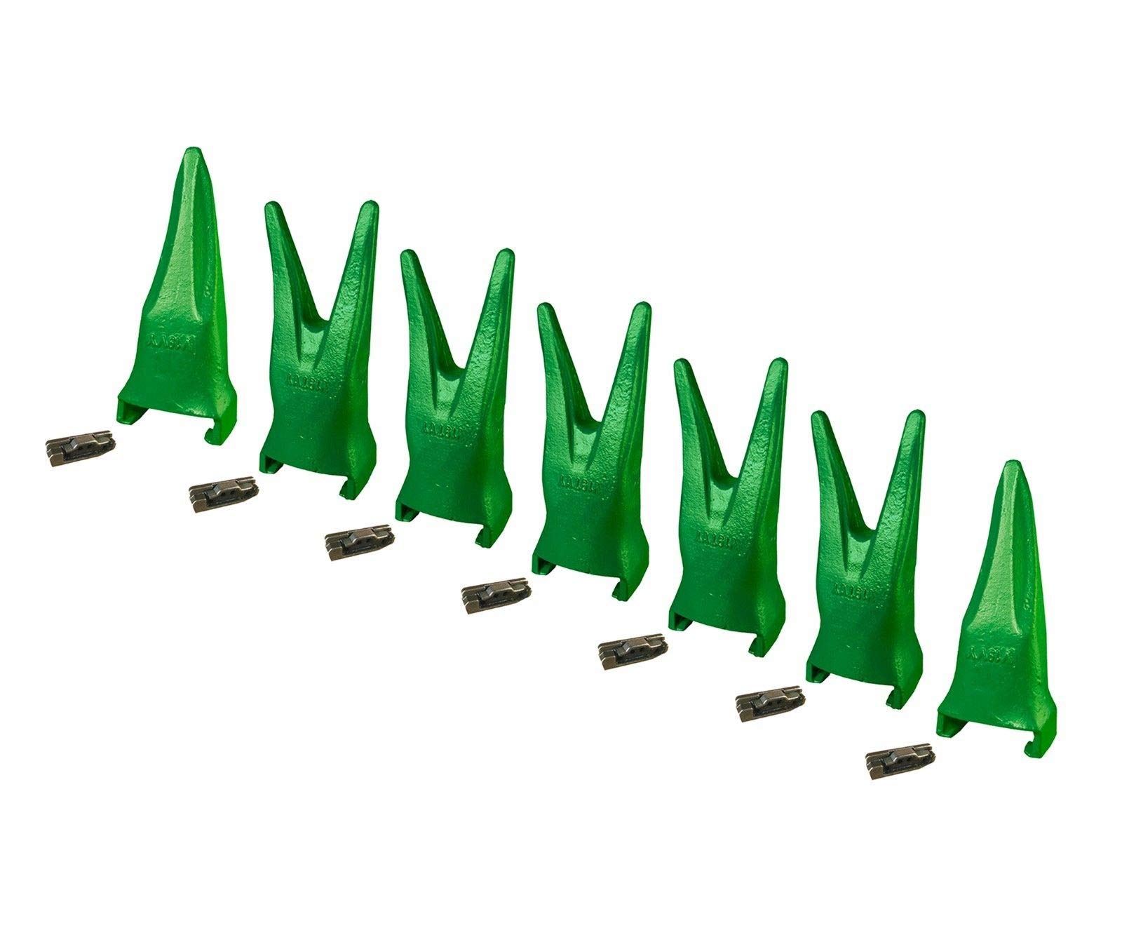 7-Fits Esco Style Super V Excavator Bucket Tiger Rock Teeth & Pins - V19TVY, V19VY | Heavy-Duty Excavator Bucket Teeth for Mining, Construction & Demolition | Compatible with Various Excavator Models