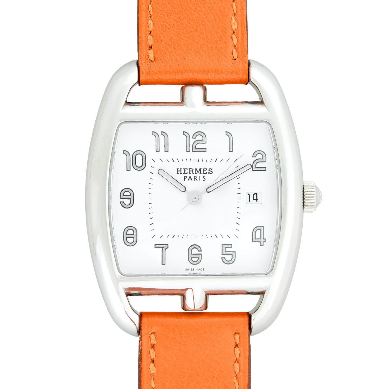 Hermes Cape Cod Tonneau Wrap Around Watch for Women - Luxury Leather Strap Dress Watch - Perfect for Business, Parties & Special Occasions