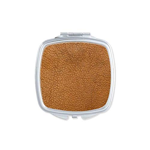 DIYthinker Leather Abstract Design Mirror - Portable Compact Pocket Makeup Mirror with Double Sided Glass for Travel, Home, and On-the-Go Touch Ups