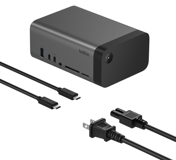 Belkin Connect USB-C 11-in-1 Pro GaN Dock with 100W PD, 4K HDMI, Ethernet & SD Card Reader - Premium Laptop Docking Station for MacBook Pro, Dell XPS & More - Perfect for Home Office, Gaming & Video Editing Setup