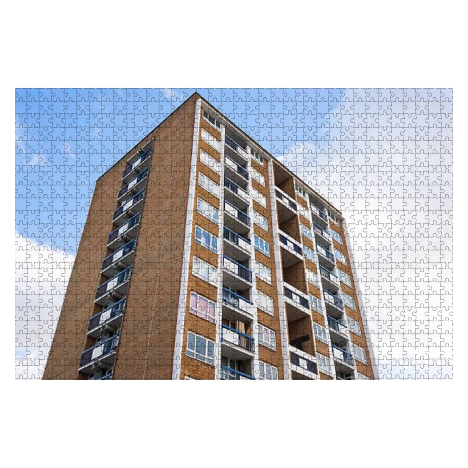 1000-Piece High Rise Cityscape Jigsaw Puzzle for Adults & Kids - Educational Wooden Puzzle Toy, Creative Brain Game, Home Decor for Living Room & Office