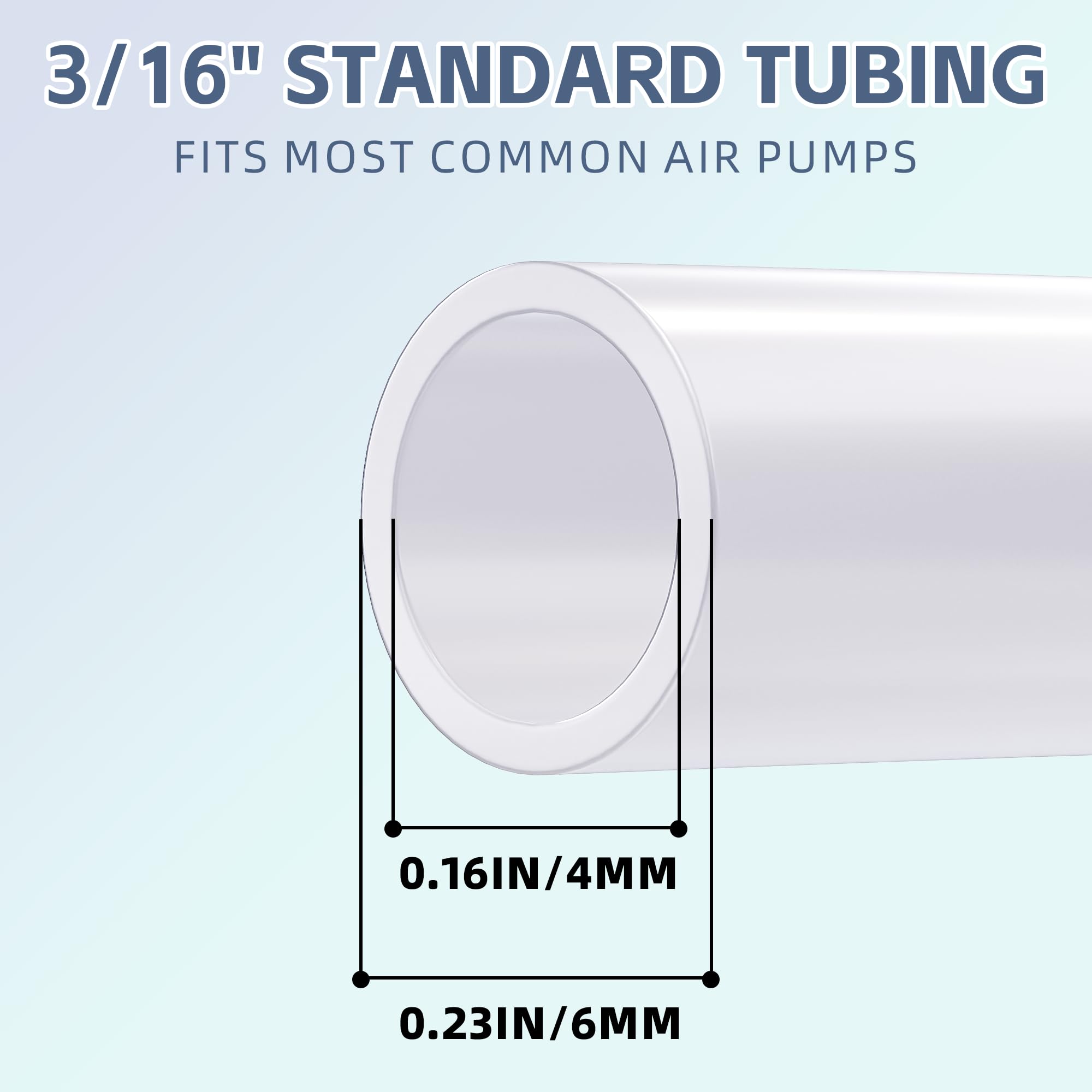 10 Feet Clear Silicone Aquarium Airline Tubing - 3/16