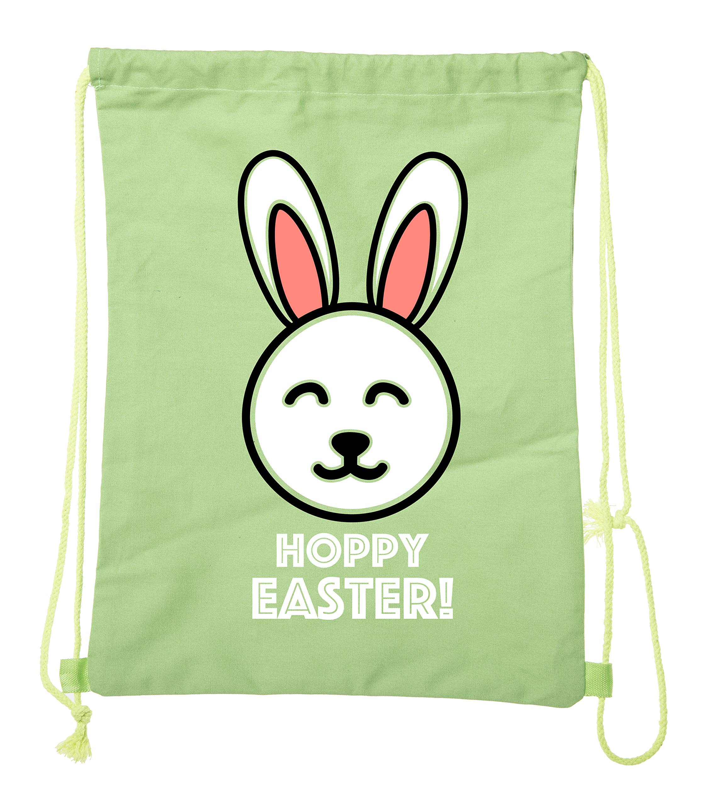 Easter Basket Backpack Bulk Cotton Drawstring Cinch Bags - Easter Bunny Gift Bags for Kids, Party Favors, Egg Hunt & Spring Celebrations - Hoppy Easter Decorations