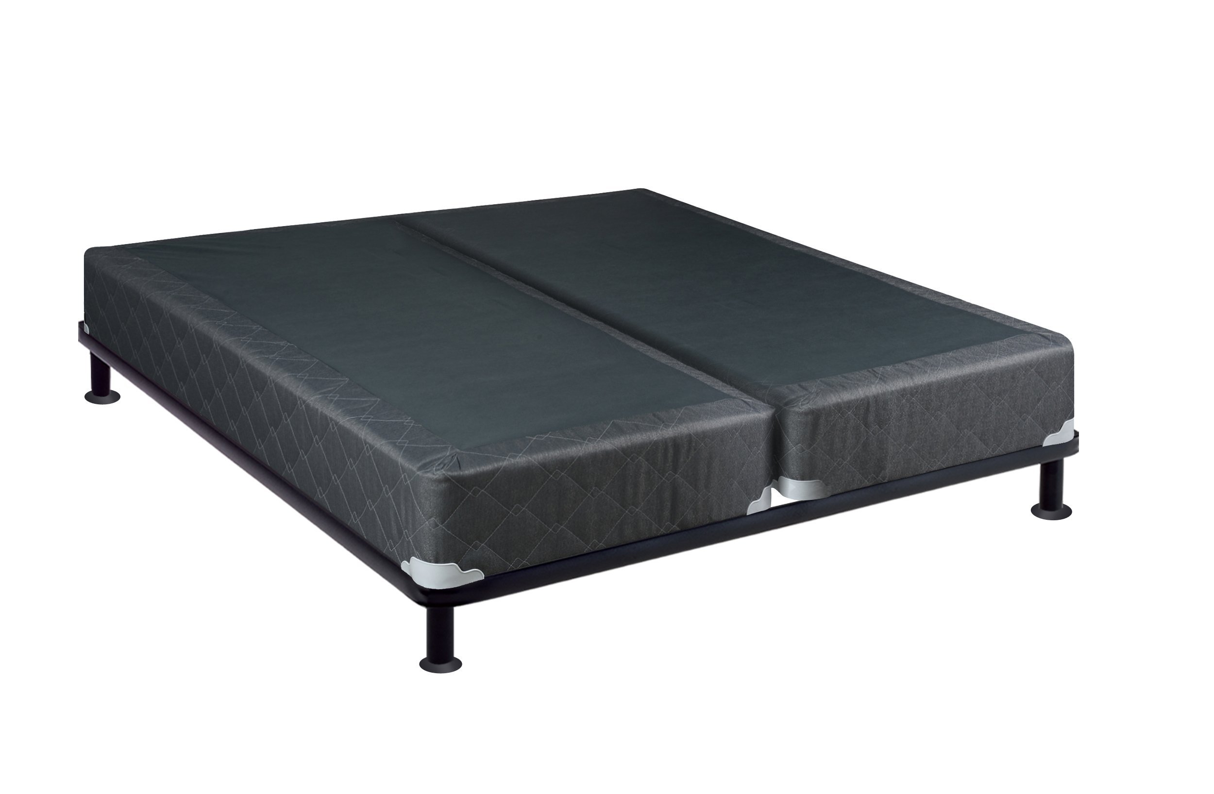 Fully Assembled Split Wood Traditional Box Spring/Foundation for Queen Mattress Set - Sturdy Beige Bed Base for Enhanced Support & Comfort | Perfect for Bedroom, Guest Room & Dormitory