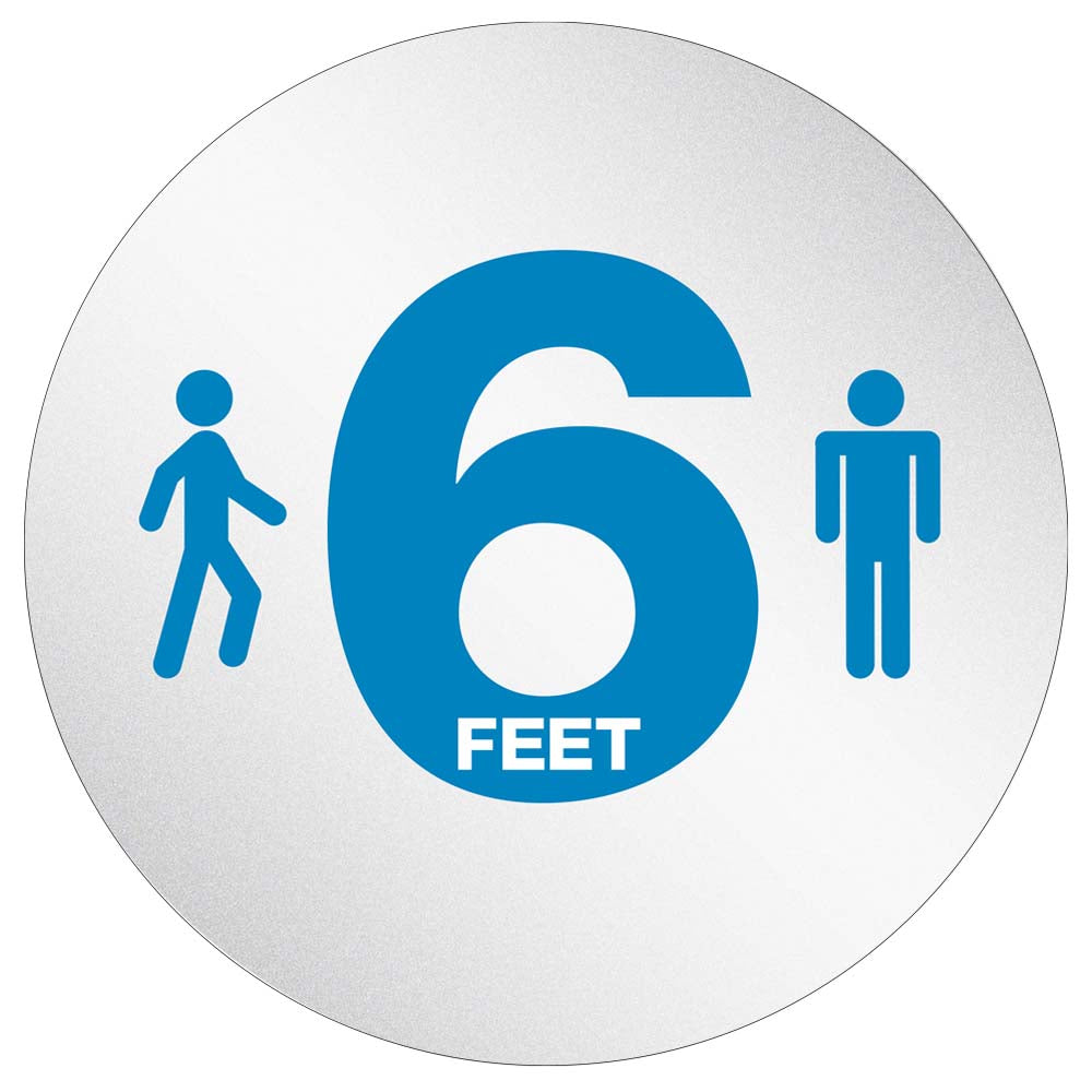 StandSafe 20-Inch Adhesive Social Distancing Floor Markers - Non-Slip Safety Spacing Disks for Public Spaces, Offices & Schools - Keep 6 Feet Apart for COVID-19 Protection