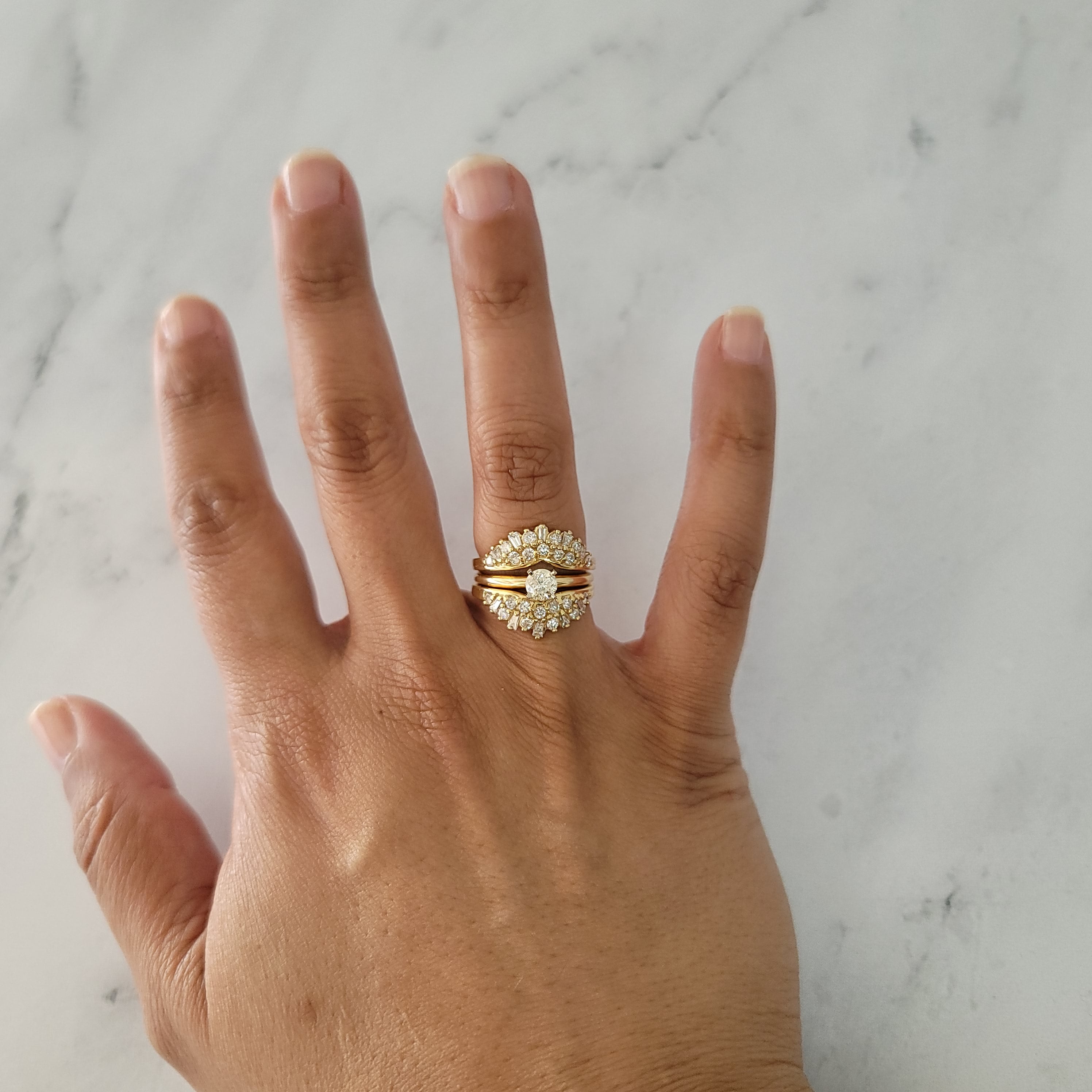 1 Carat Baguette Cluster Ring Enhancer - Elegant Wedding Band Wrap for Engagement Rings & Anniversary Gifts - Perfect for Bridal Jewelry, Proposals and Special Occasions