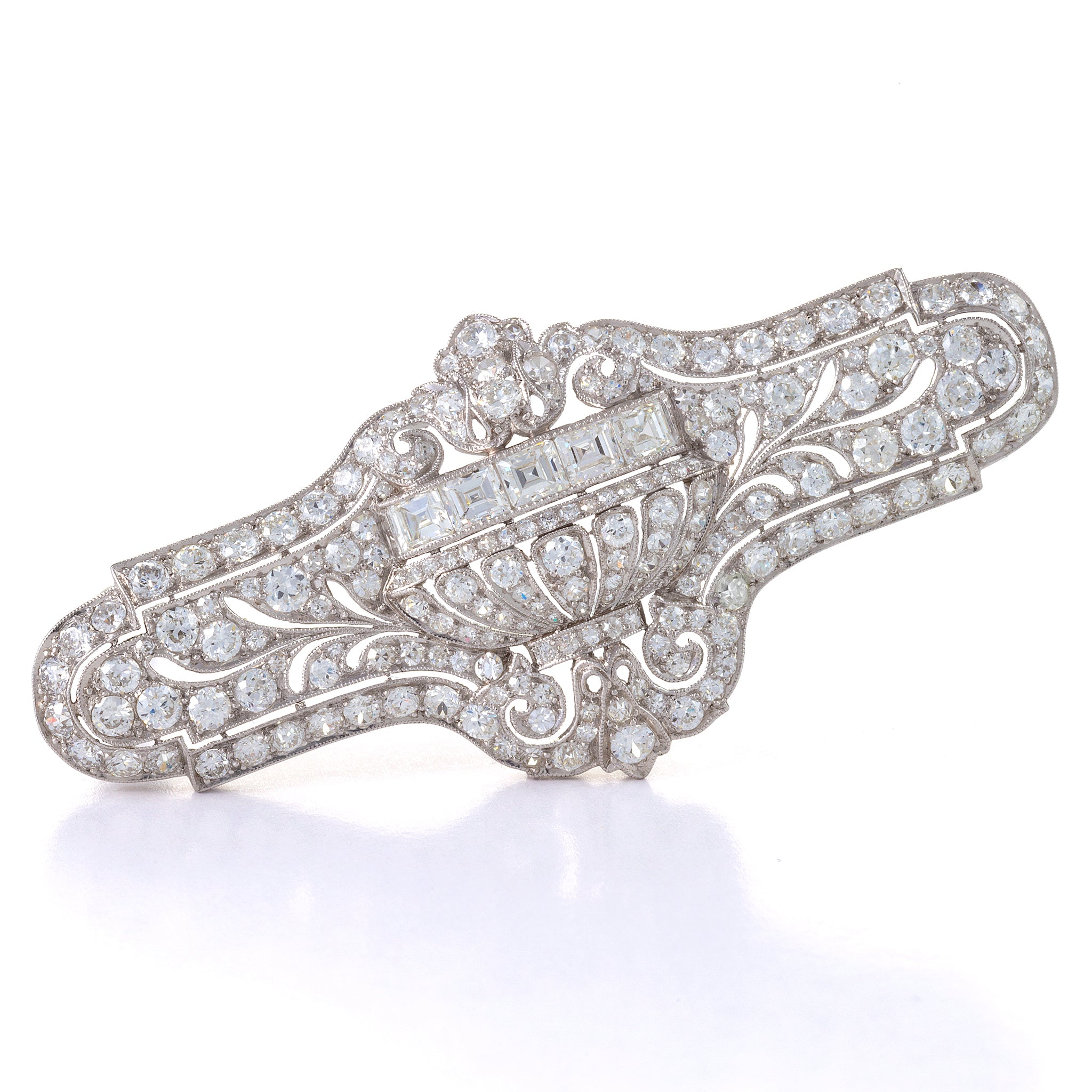 E.M. Gattle & Co. Vintage Diamond Brooch - 14K Gold Antique Jewelry for Women - Perfect for Weddings, Anniversaries & Special Occasions