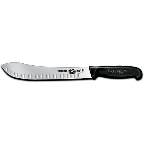 Victorinox 10-Inch Butcher Knife with Granton Edge - Professional Meat Cutting Knife for Chefs, Butchers & Home Cooking - Perfect for Slicing Roasts, Steaks & Raw Meat