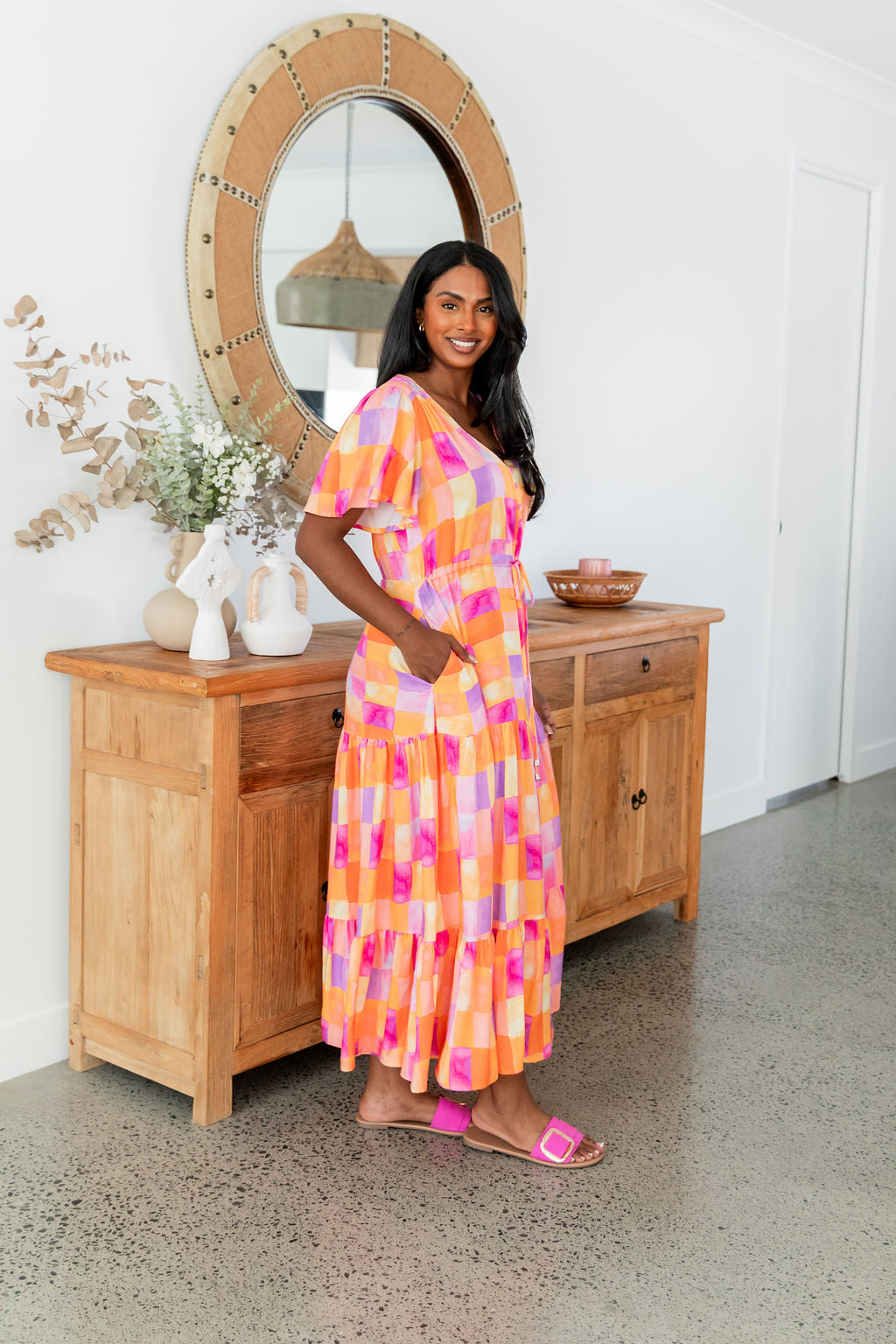 Bonnie Maxi Dress with Illusion Neckline - Elegant Flowy Long Dress for Women | Perfect for Weddings, Parties & Summer Outfits