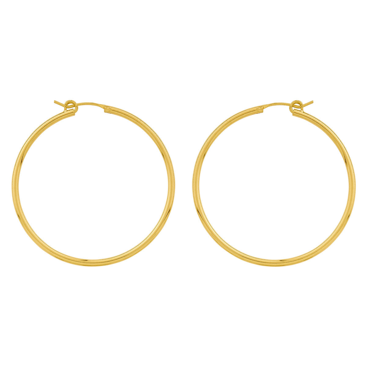 18K Gold Large Hoop Earrings for Women - Elegant Sleepers for Everyday Wear & Special Occasions