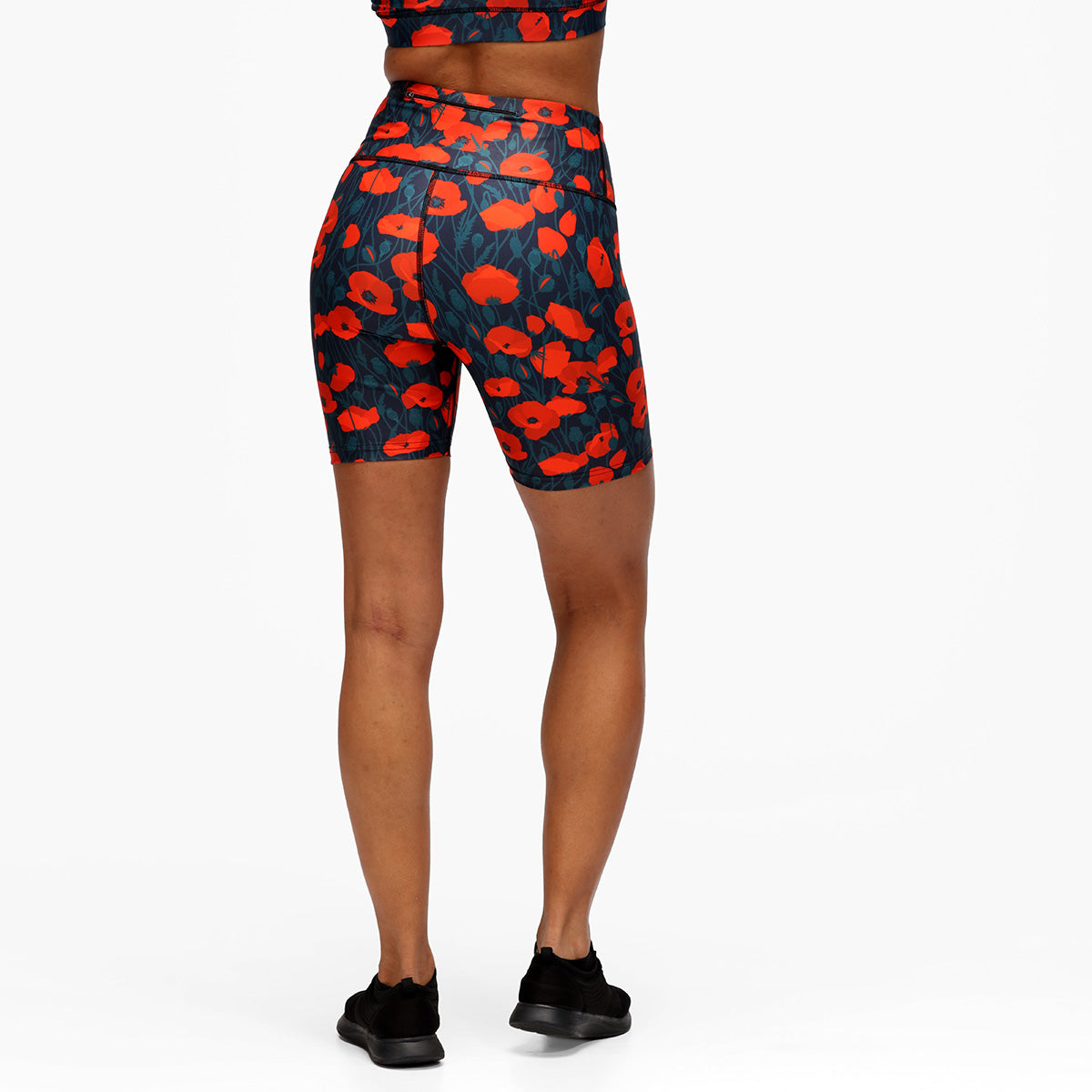 Poppy Field Running Shorts for Women - Lightweight & Breathable Athletic Shorts - Perfect for Jogging, Gym Workouts & Outdoor Activities