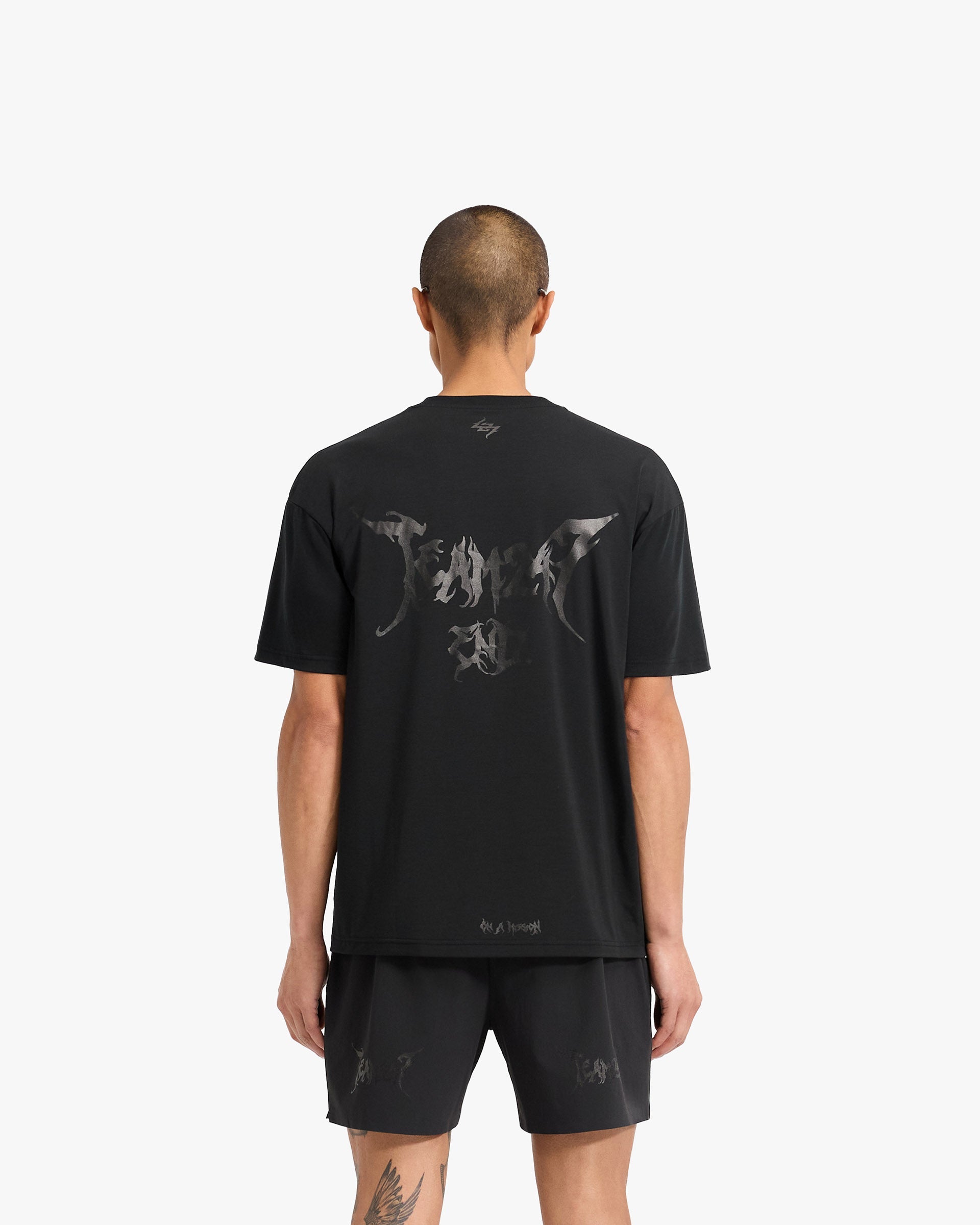 Team 247 X END Oversized T-Shirt for Men - Jet Black - Streetwear Fashion & Casual Wear for Everyday Comfort