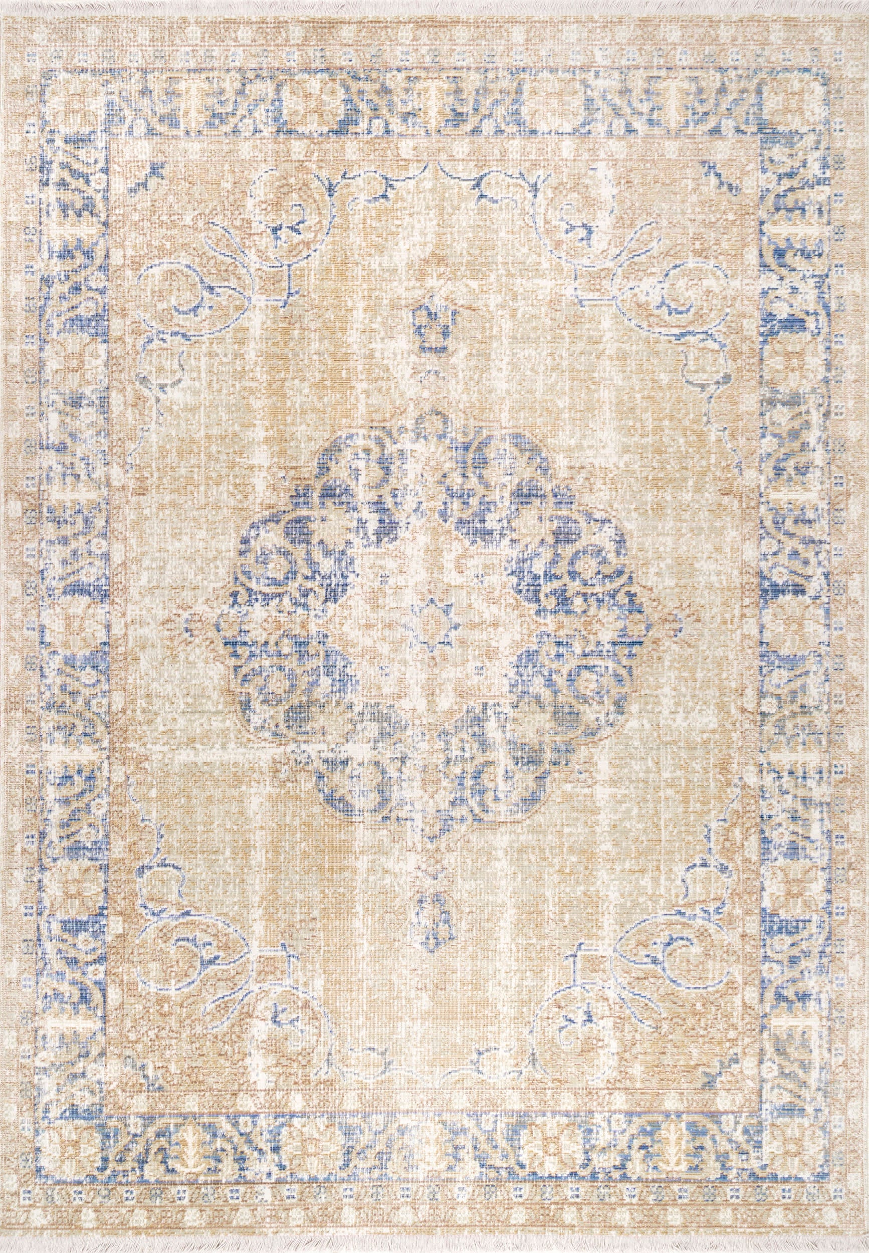 Erline Flatweave Rug - Soft Beige Area Rug for Living Room, Bedroom & Dining Room | Non-Slip & Durable Home Decor