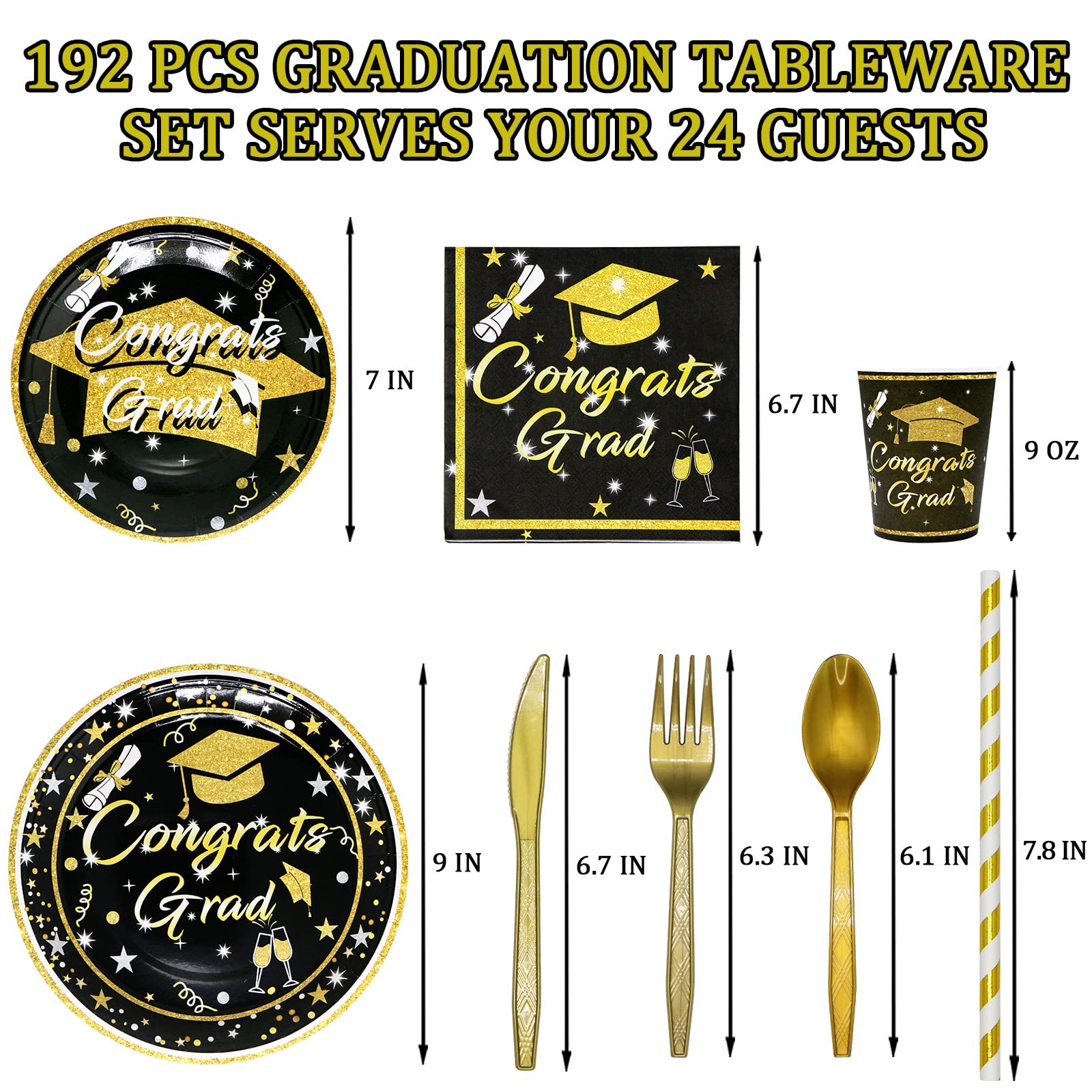 2023 Graduation Party Supplies Set - 9