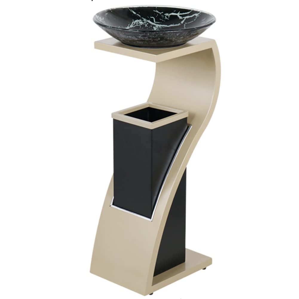 Premium Stainless Steel Outdoor Floor Ashtray with Removable Tray - Commercial Vertical Smoke Column for Hotels, Shopping Malls & Elevator Entrances - Durable & Stylish Solution for High-Traffic Areas