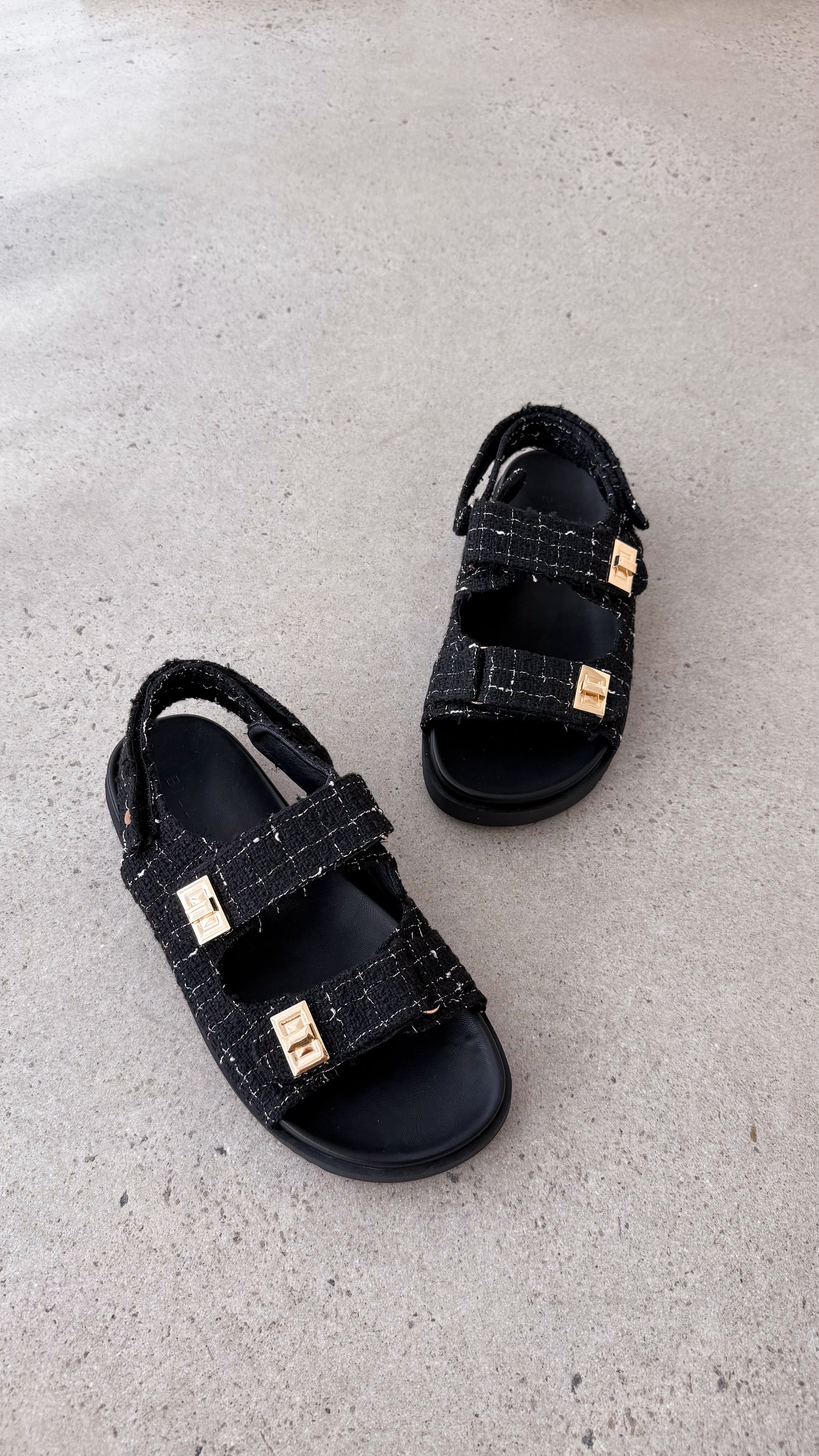 Lillian Black Boucle Flats - Comfortable Women's Ballet Shoes for Work, Office & Casual Wear | Elegant & Stylish Everyday Footwear