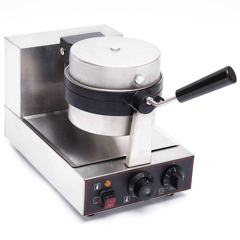 1000W Commercial Ice Cream Burger Maker - Electric Waffle & UFO Hamburger Baker Machine with 180° Rotating Non-Stick Plates - Perfect for Gelato Panini Press in Bakeries, Restaurants & Home Kitchens - Make Delicious Ice Cream Sandwiches, Waffle Burgers & Creative Desserts