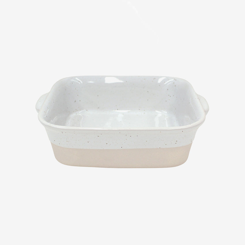Casafina Fattoria White Square Baker - Premium Ceramic Baking Dish for Casseroles, Lasagna & Desserts | Oven, Microwave & Dishwasher Safe | Perfect for Family Dinners & Holiday Baking