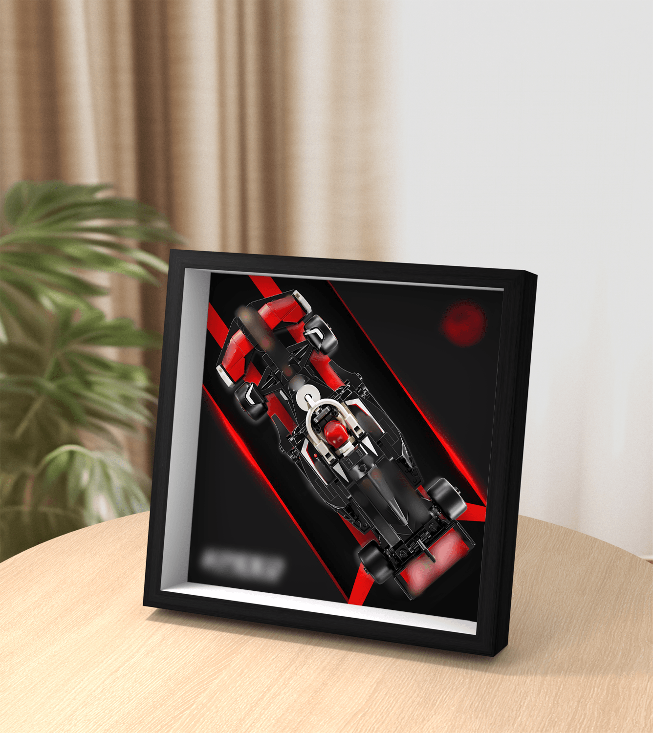 LEGO MoneyGram Haas F1 Team VF 24 77250 Car Wall Display Frame - Perfect for Showcasing LEGO F1 Model Cars in Home or Office Decor
