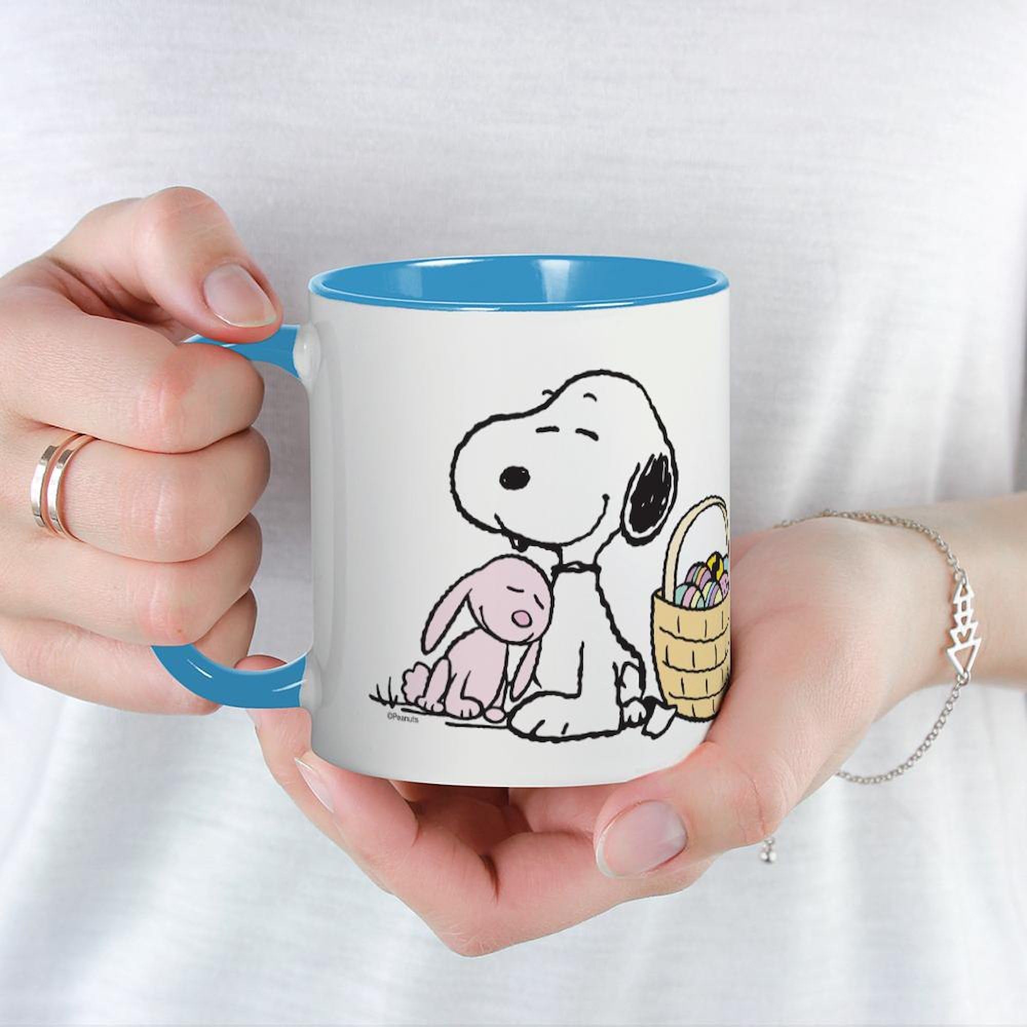 Beagle and Bunny Ceramic Coffee Mug 11 oz (325 ml) - Cute Animal Design for Tea, Hot Chocolate & Office Use - Perfect Gift for Pet Lovers