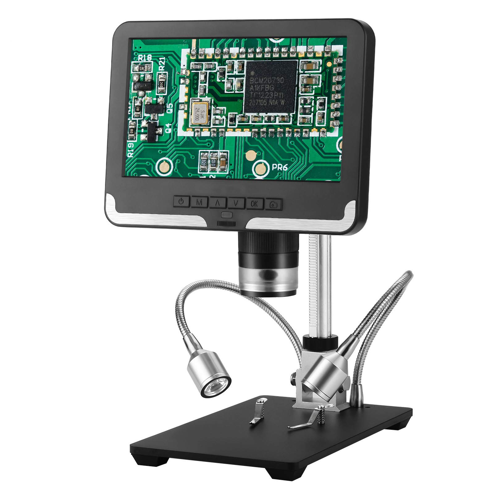 Professional 3D Soldering Station with 1080P Digital Microscope - SMD Phone Repair Tool for AD206 Servicing (Black) | Ideal for Electronics Repair, PCB Maintenance & Microsoldering Work