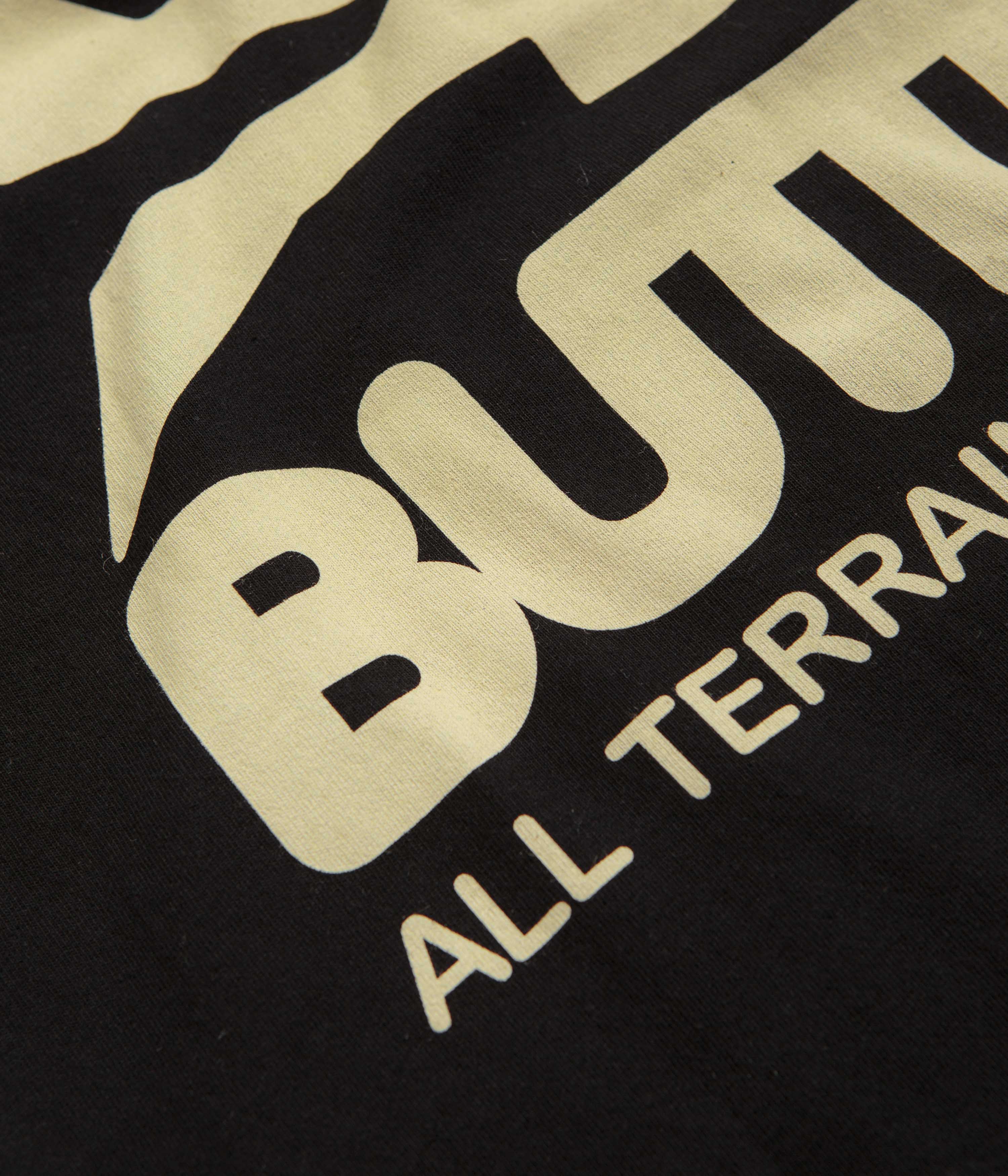 Butter Goods All Terrain T-Shirt for Men - Comfortable Black Cotton Tee for Outdoor Adventures & Casual Wear