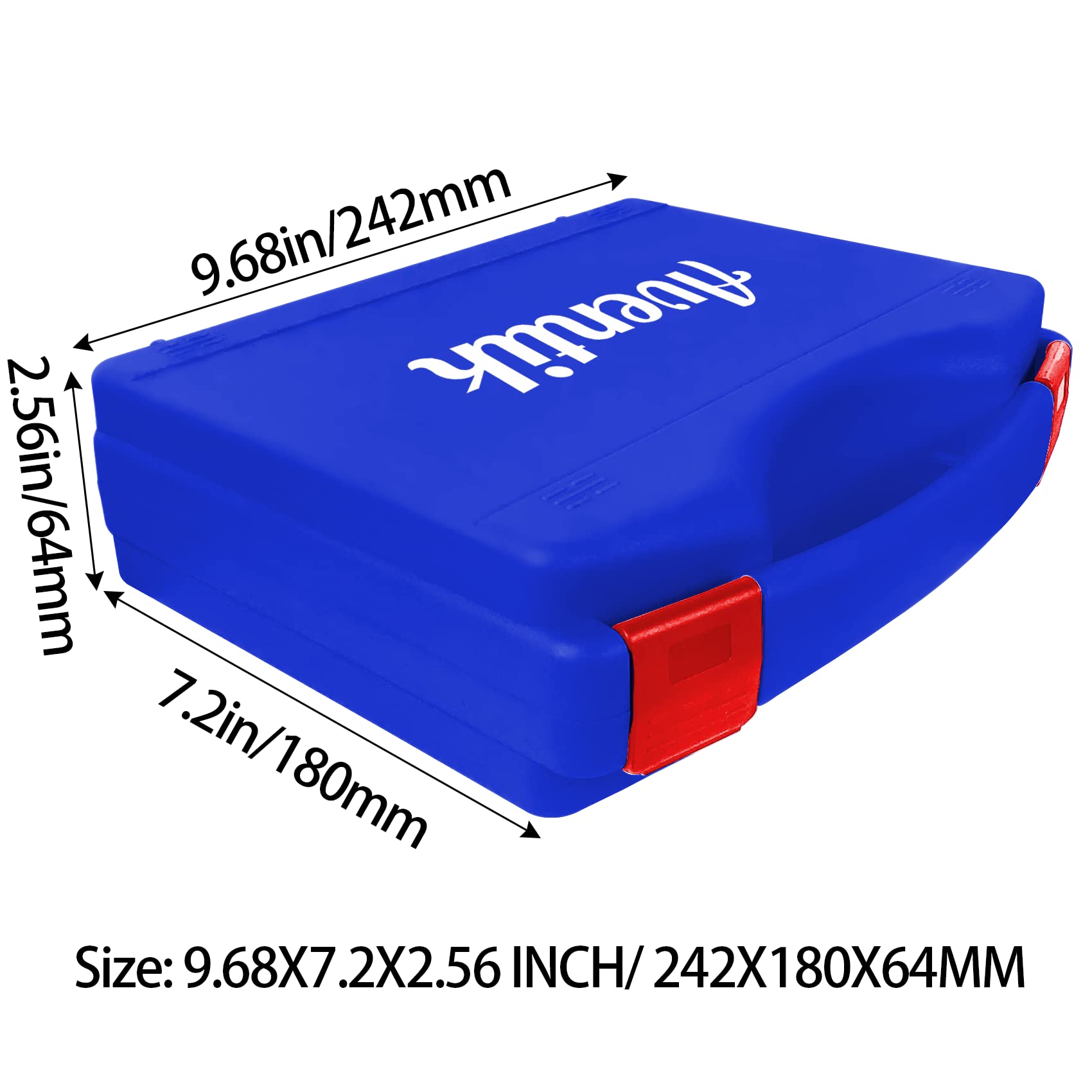 Premium Streamer Fly Box with Click Lock - Large Waterproof Fishing Tackle Storage for Boat & Fly Fishing - Durable Foam Trays (Blue) - Ideal for Saltwater & Freshwater Fly Fishing Trips