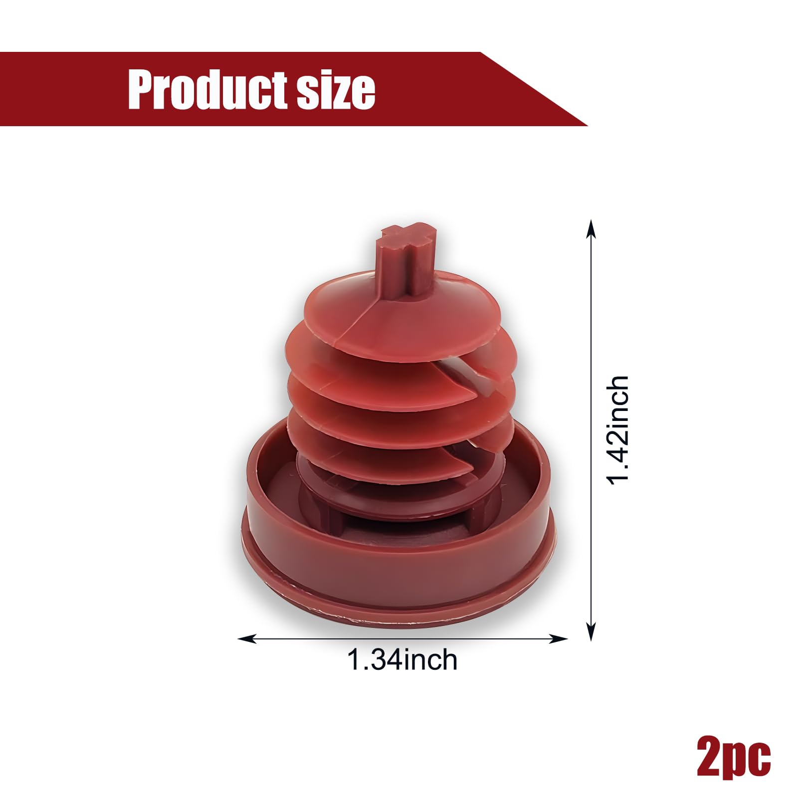 2 PCS Durable Red Automobile Oil Cap - Power Steering Pump Reservoir Sealing Cap Plug, OEM 53697-SB3-952 Replacement, Compatible with Honda Accord Odyssey Civic CRV - Perfect for Car Maintenance & Engine Protection