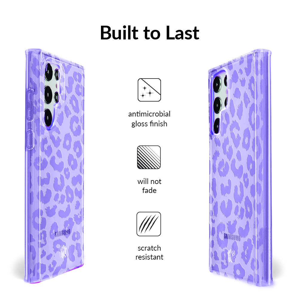 Samsung Galaxy Phone Case - Electric Purple Leopard Print Protective Cover | Slim Fit, Shockproof Design for Everyday Use & Fashion Statement