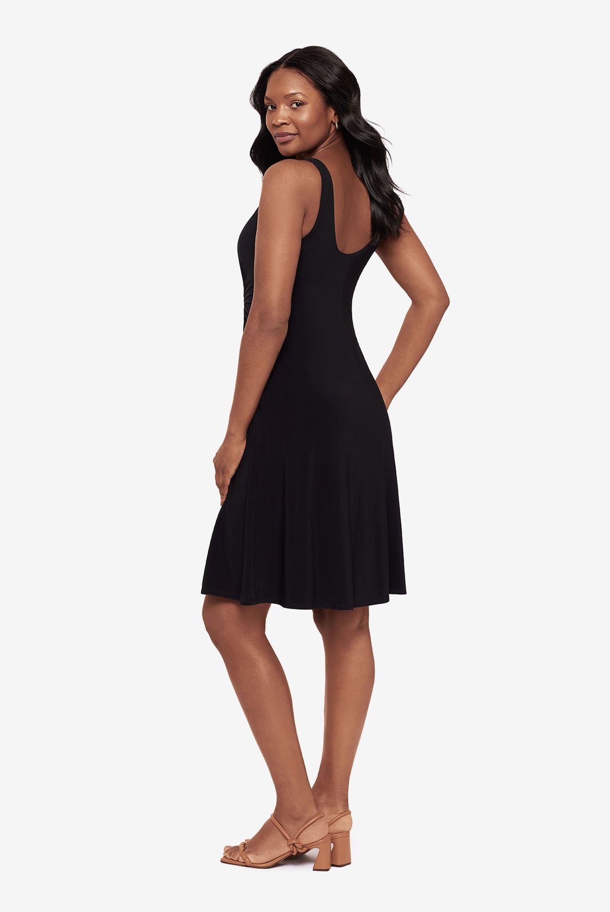 Remi Fit & Flair Shaping Dress - Slimming Bodycon Midi Dress for Women in Black | Perfect for Office, Date Night & Special Occasions