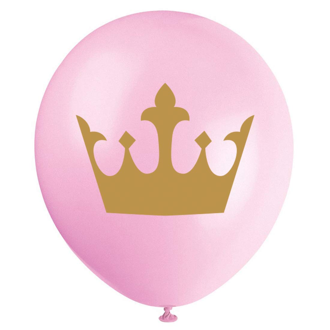 16pcs Pink Little Princess Balloons with Gold Crowns - Baby Shower & Birthday Party Decorations for Girls - Perfect for Princess Themed Parties, Gender Reveals & 1st Birthday Celebrations